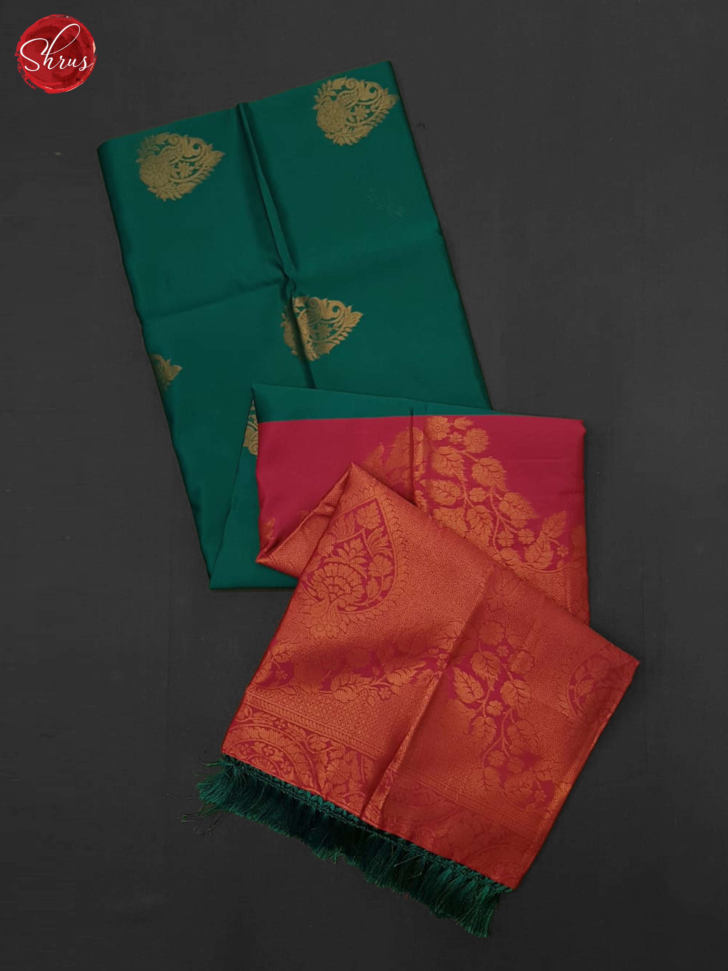 green and pink - Semi Soft Silk Saree - Shop on ShrusEternity.com