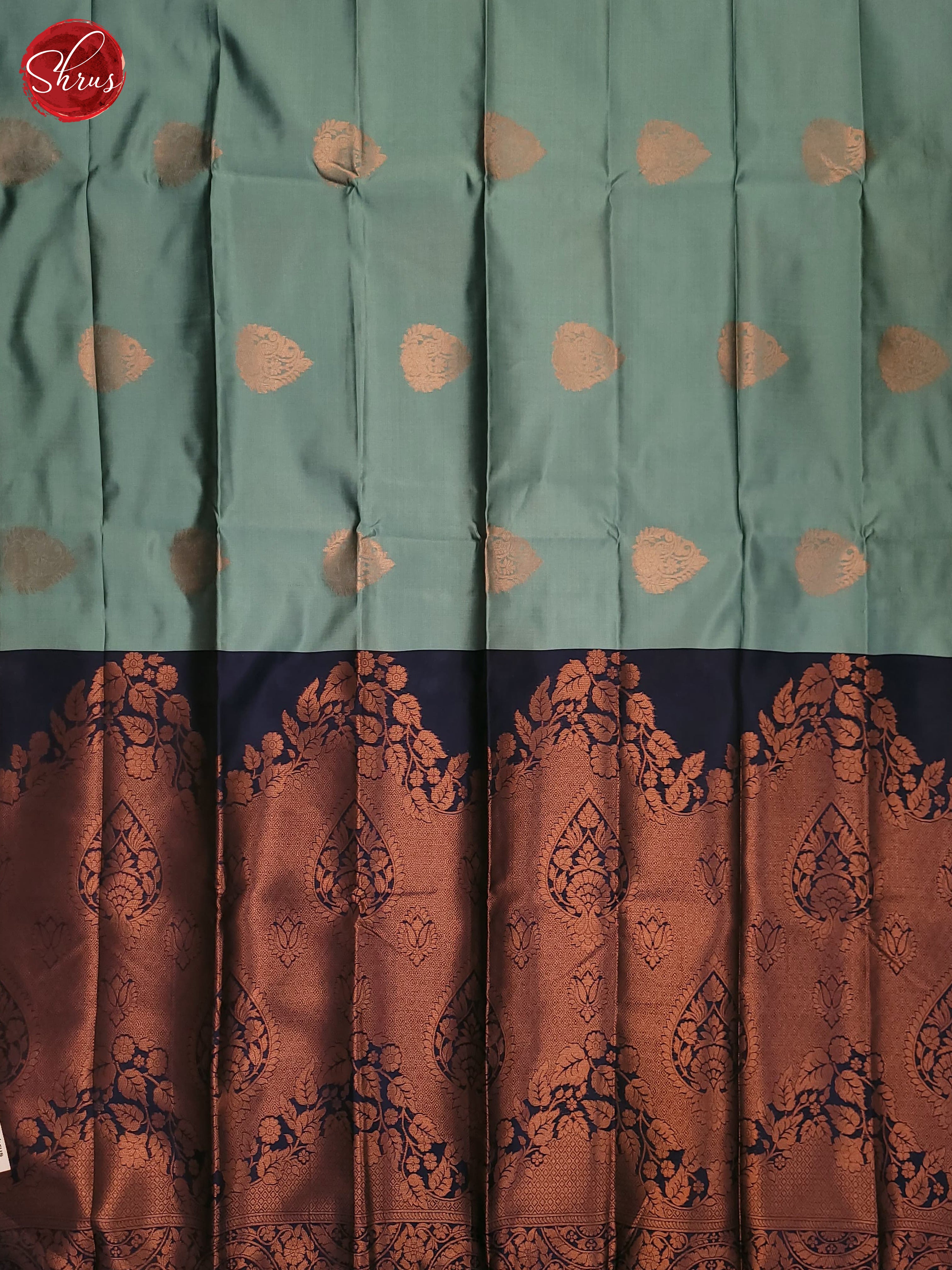 Pastel Blue & Blue-Semi Soft Silk Saree - Shop on ShrusEternity.com