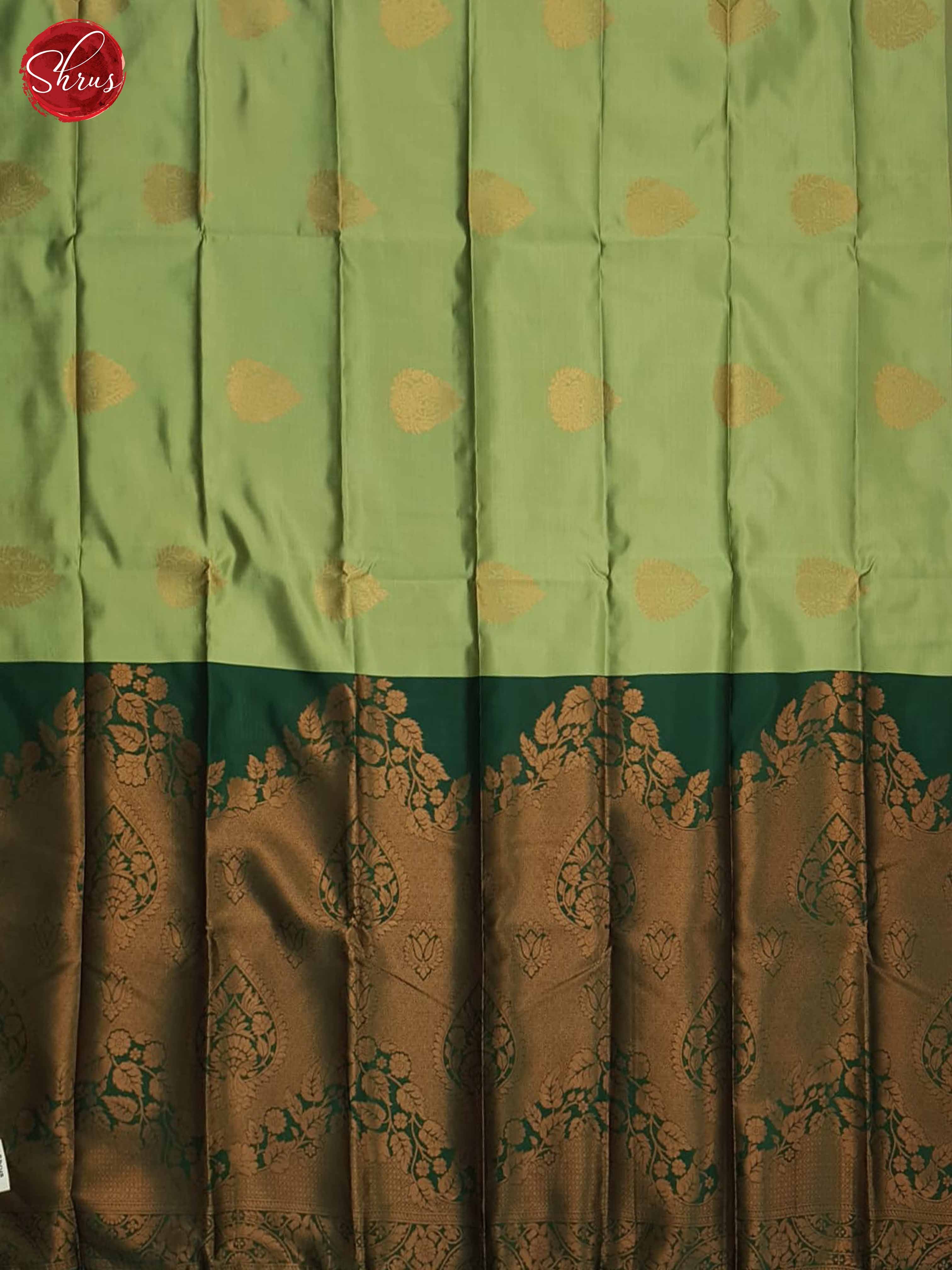 Pista Green & Green -Semi Soft Silk Saree - Shop on ShrusEternity.com