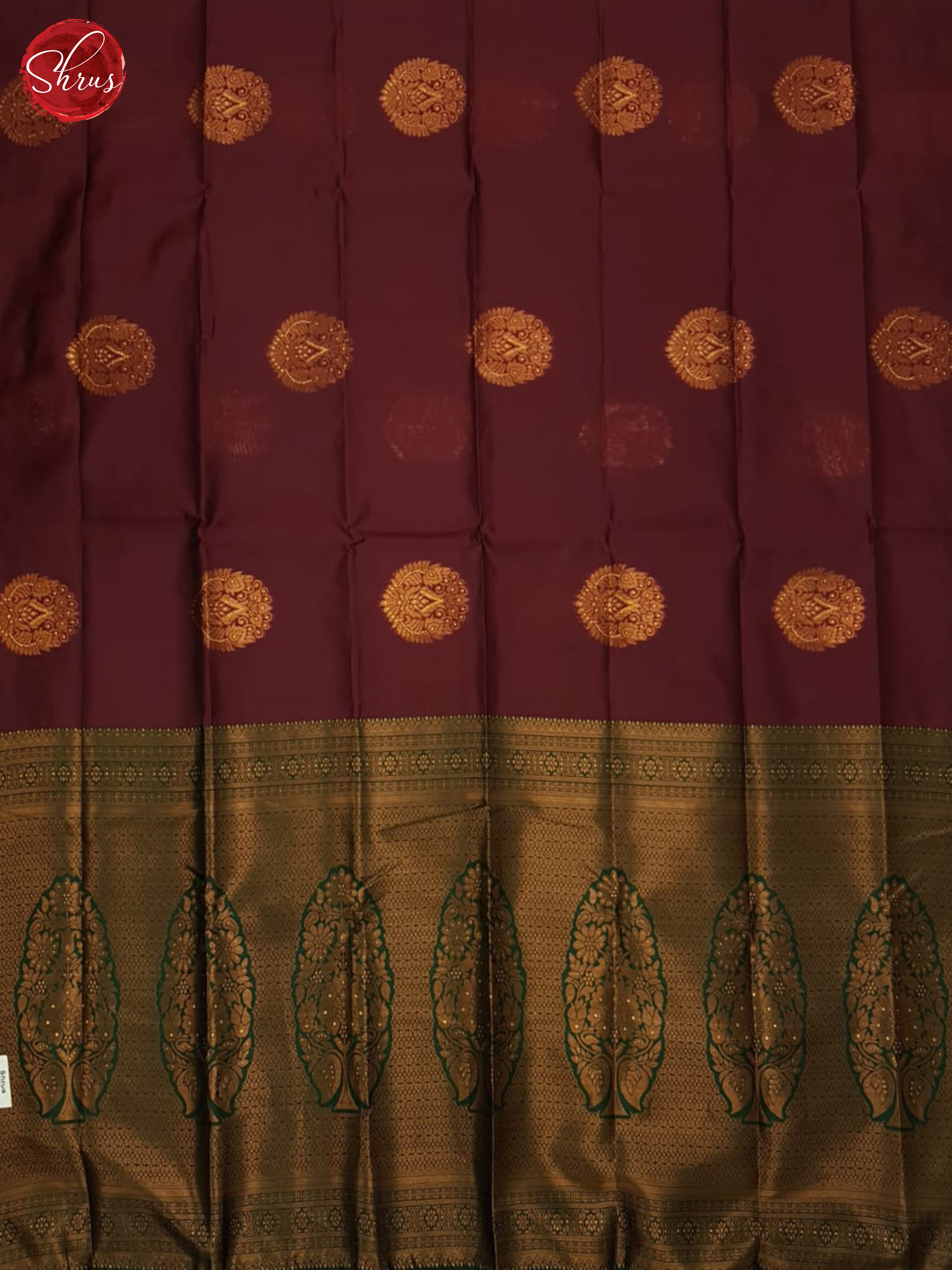 Arakku MAroon & Green - Semi Softsilk Saree - Shop on ShrusEternity.com