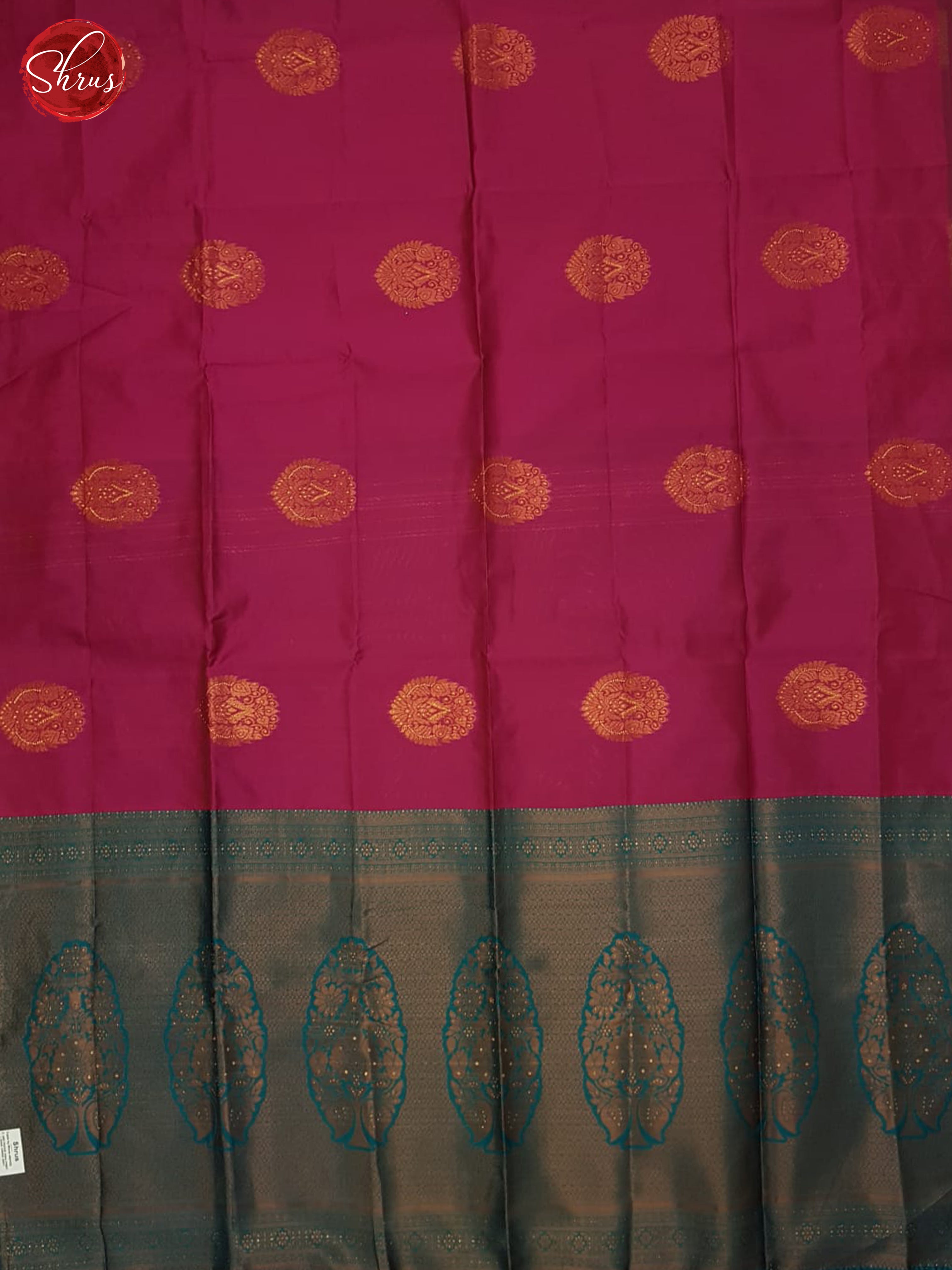 Majenta pink & Blue - Semi Softsilk Saree - Shop on ShrusEternity.com