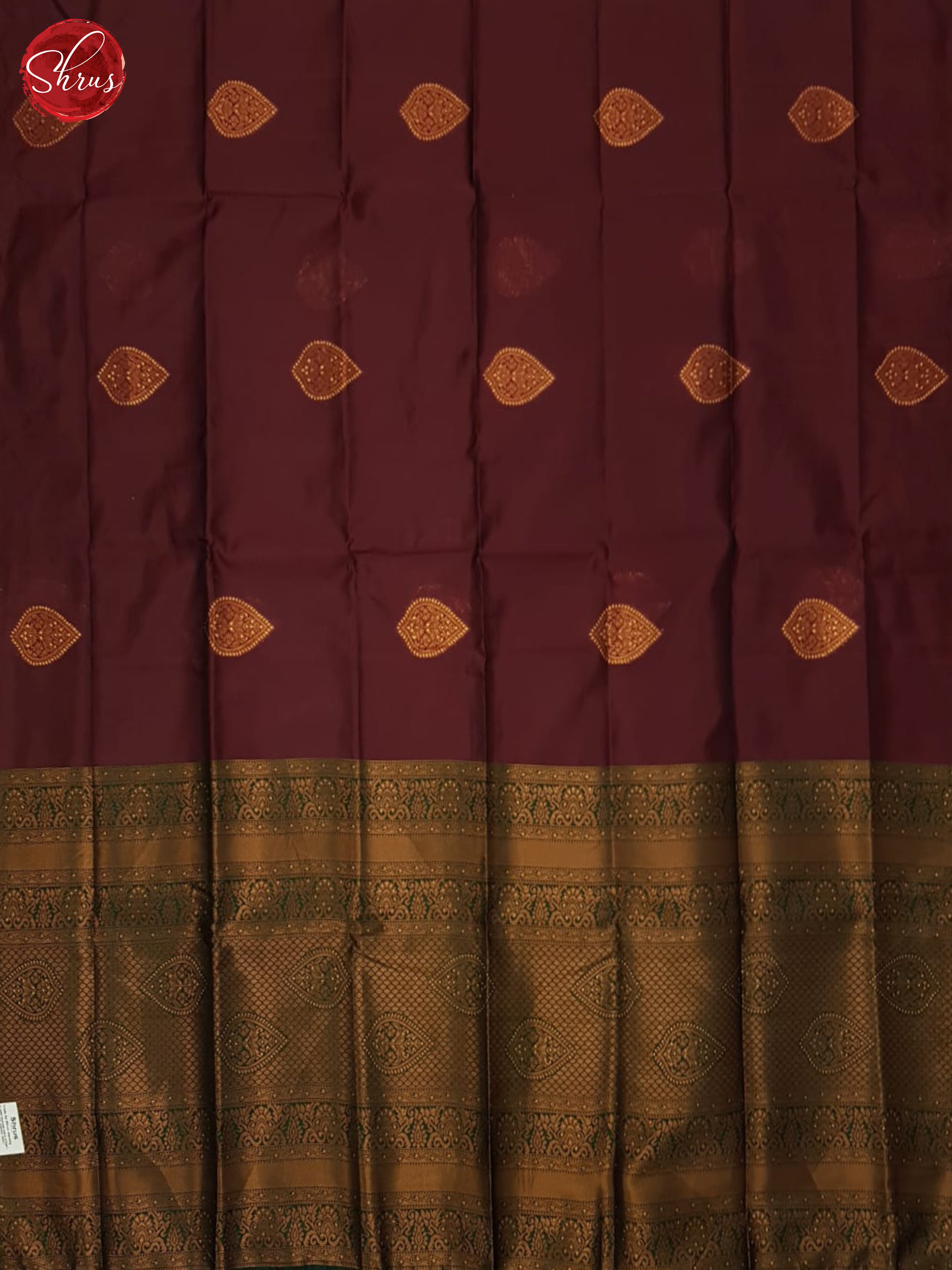 MAroon & Green - Semi Softsilk Saree - Shop on ShrusEternity.com