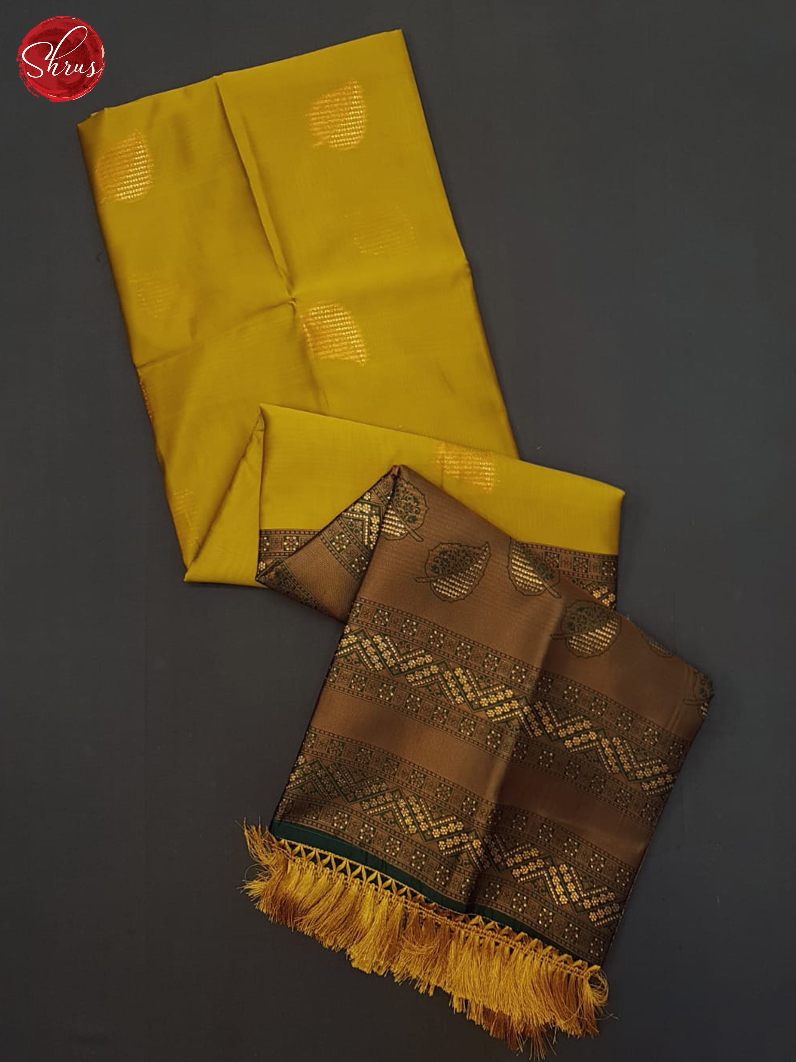 Mustard & Green - Semi Softsilk Saree - Shop on ShrusEternity.com