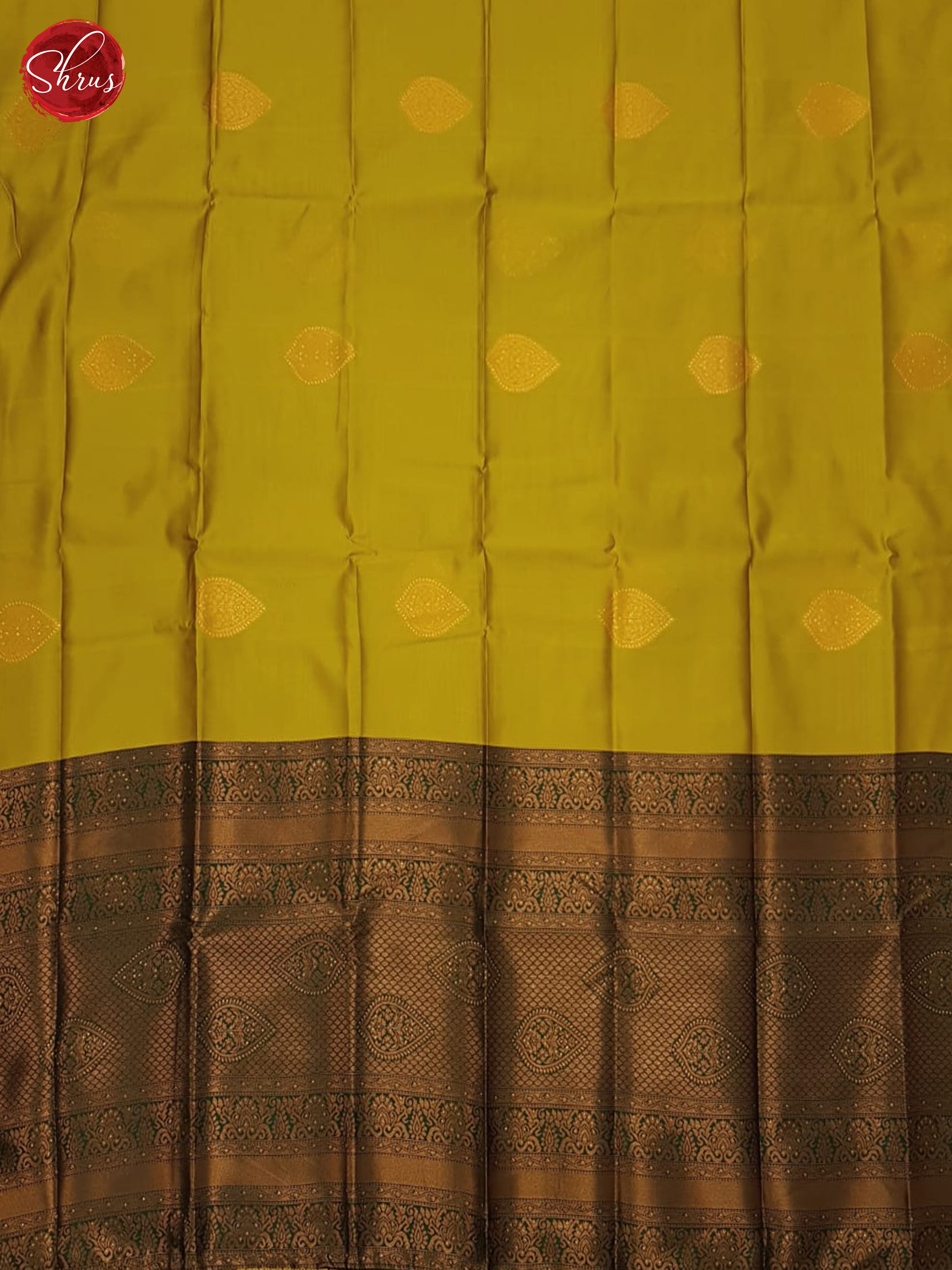 Mustard  & Green - Semi Soft silk Saree - Shop on ShrusEternity.com