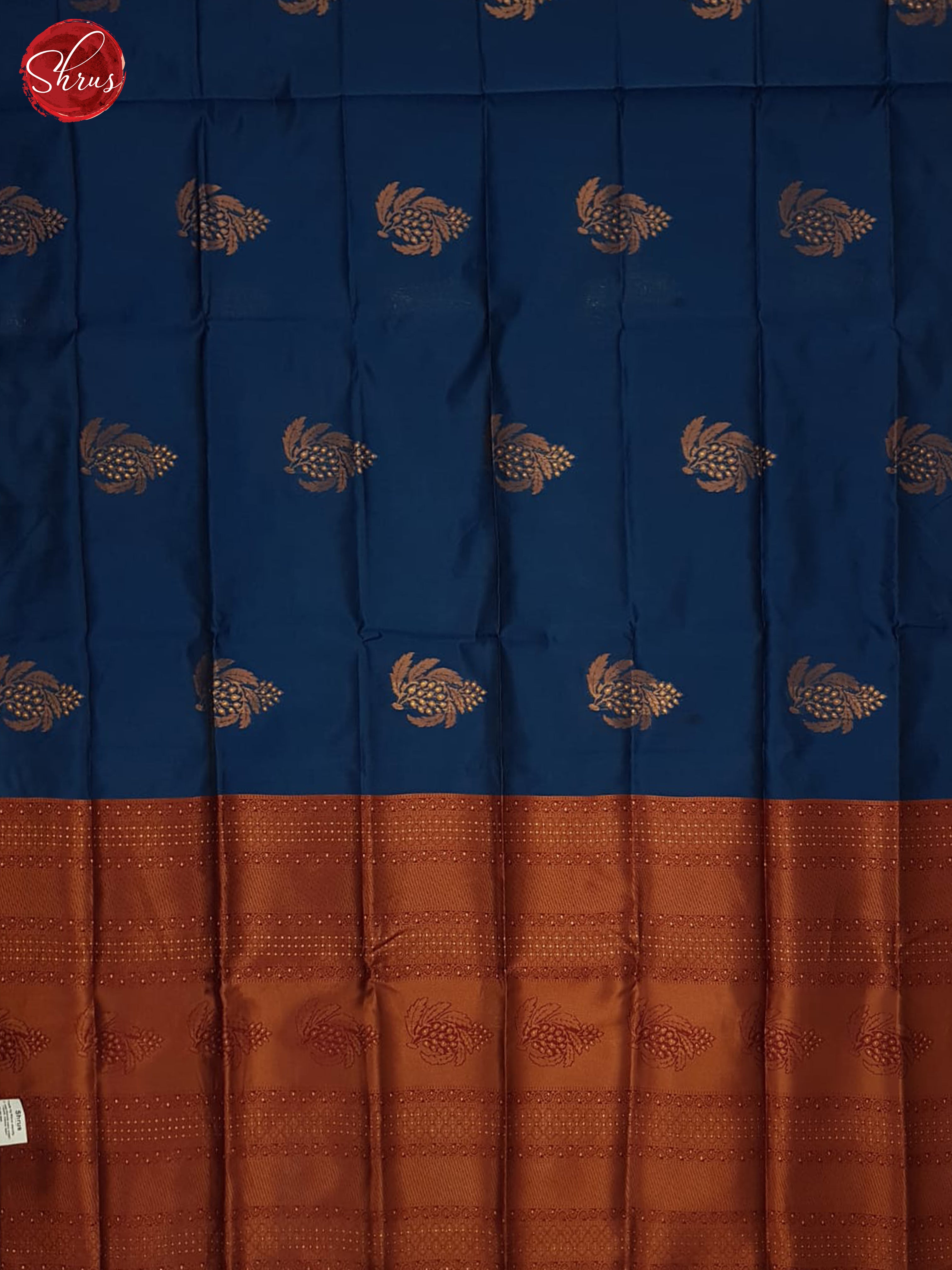 blue and araku maroon - Semi Soft Silk Saree - Shop on ShrusEternity.com
