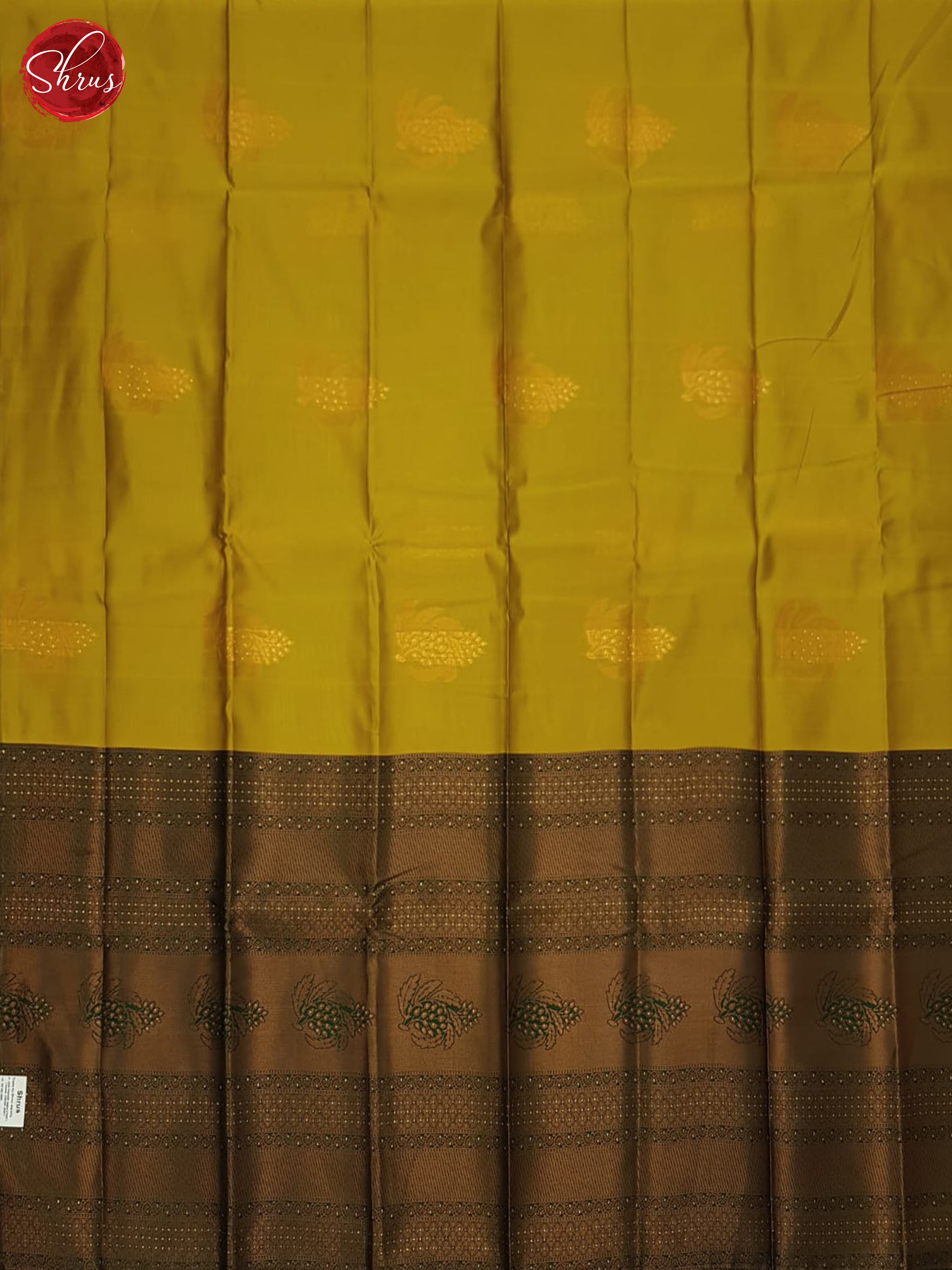 Mustard  & Green - Semi Softsilk Saree - Shop on ShrusEternity.com