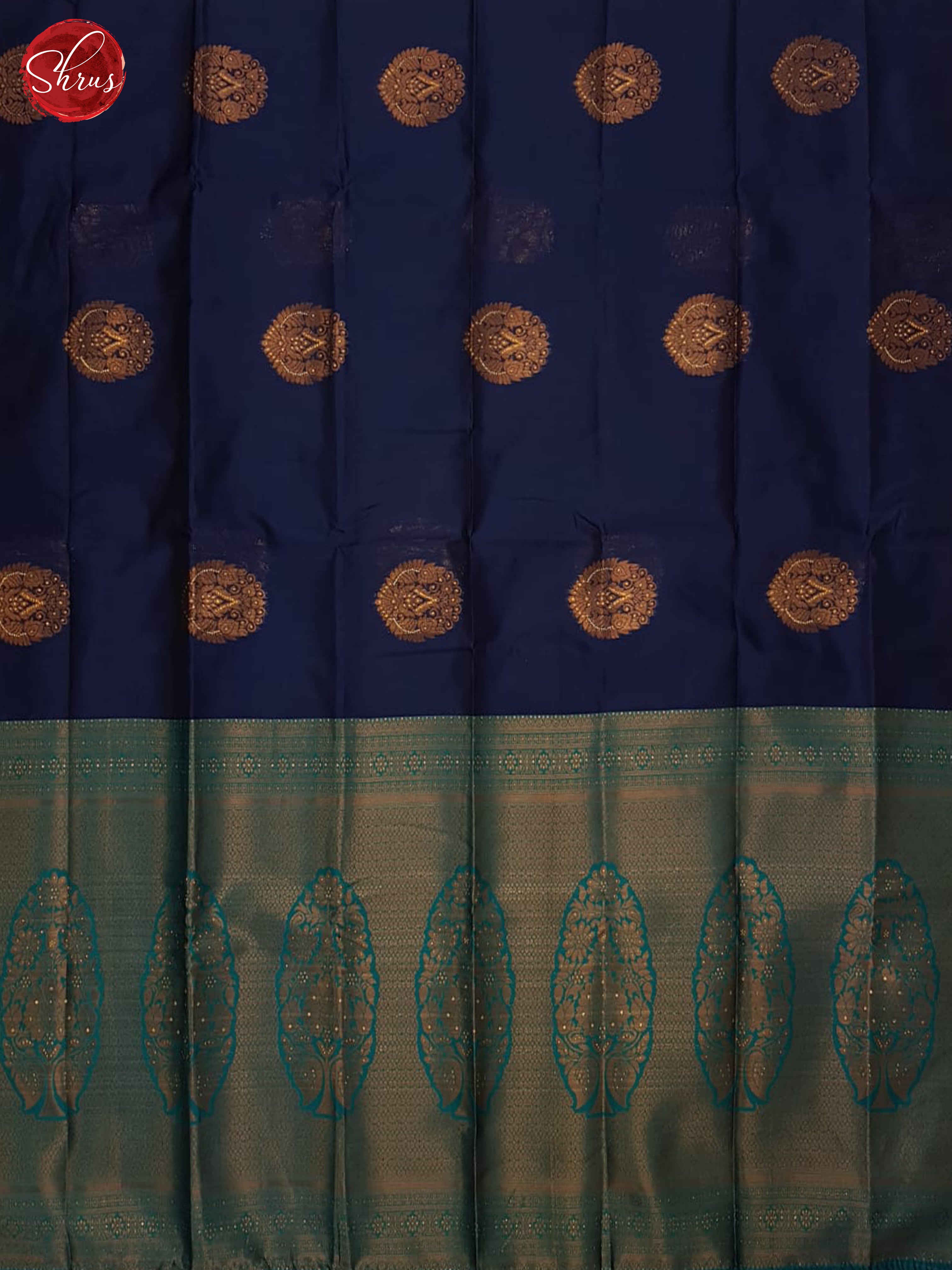 Blue & Teal - Semi Softsilk Saree - Shop on ShrusEternity.com