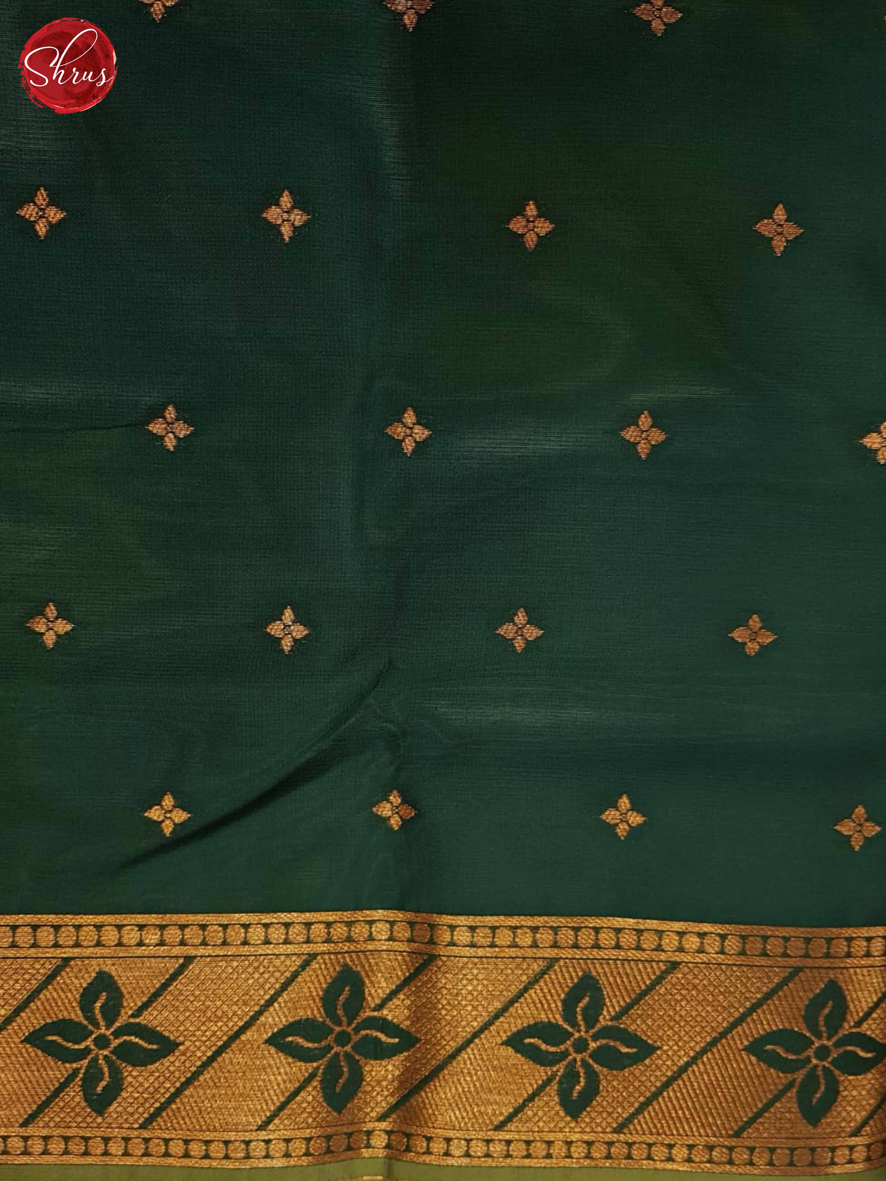 Army  Green And Green- Semi Soft Silk Saree - Shop on ShrusEternity.com