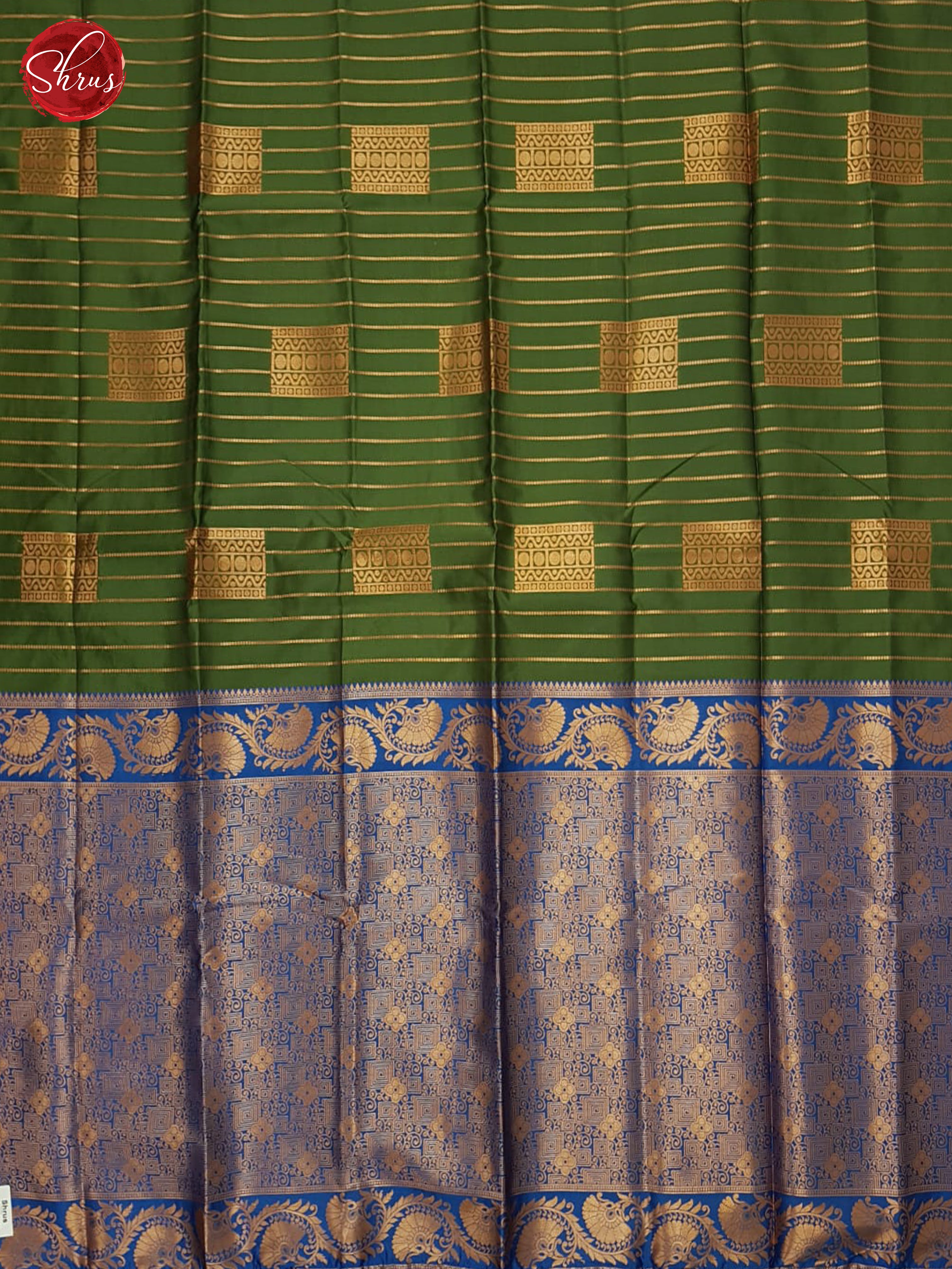 Green& Blue - Semi Softsilk Saree - Shop on ShrusEternity.com