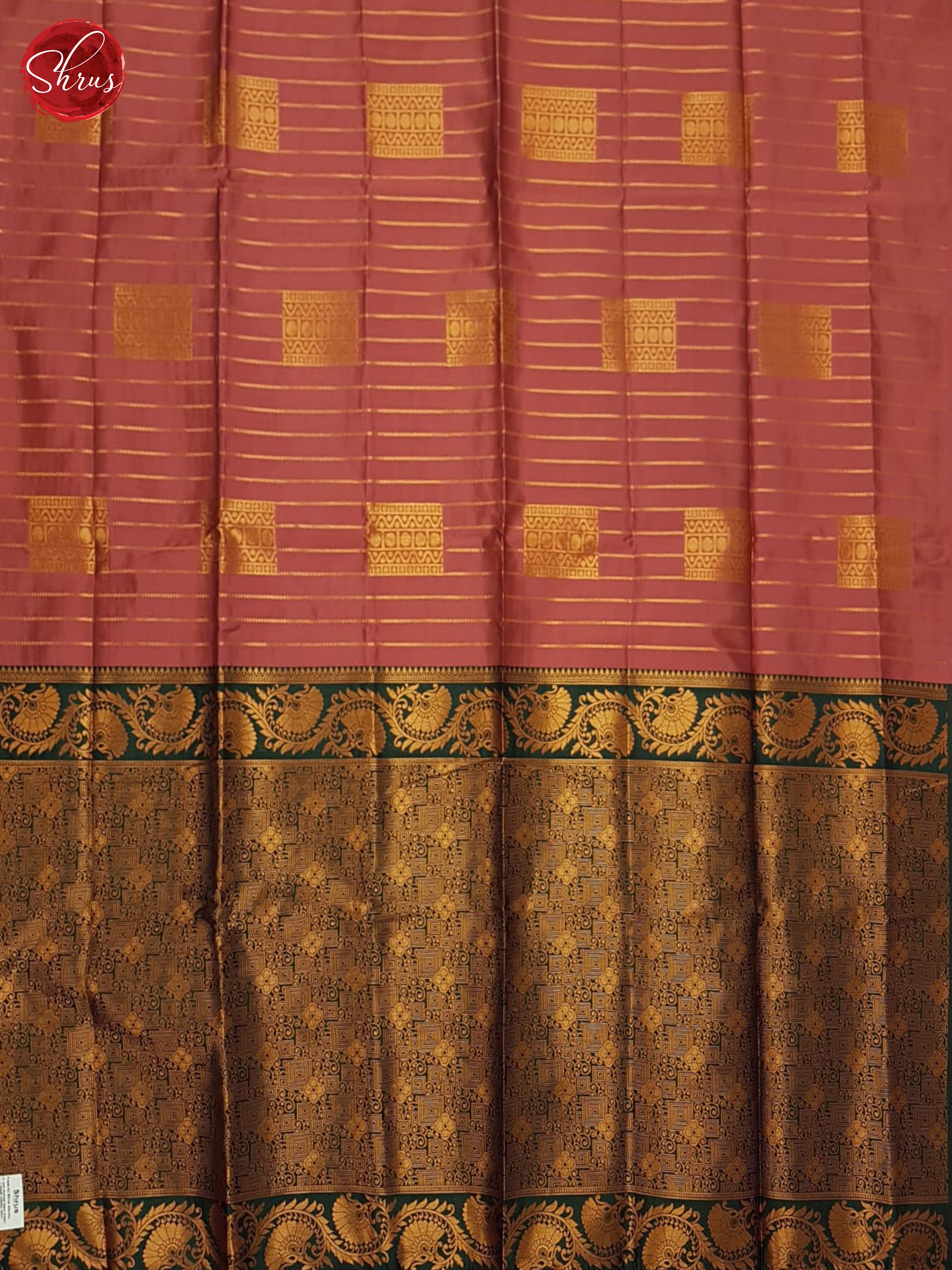 Pink  & Green - Semi Softsilk Saree - Shop on ShrusEternity.com