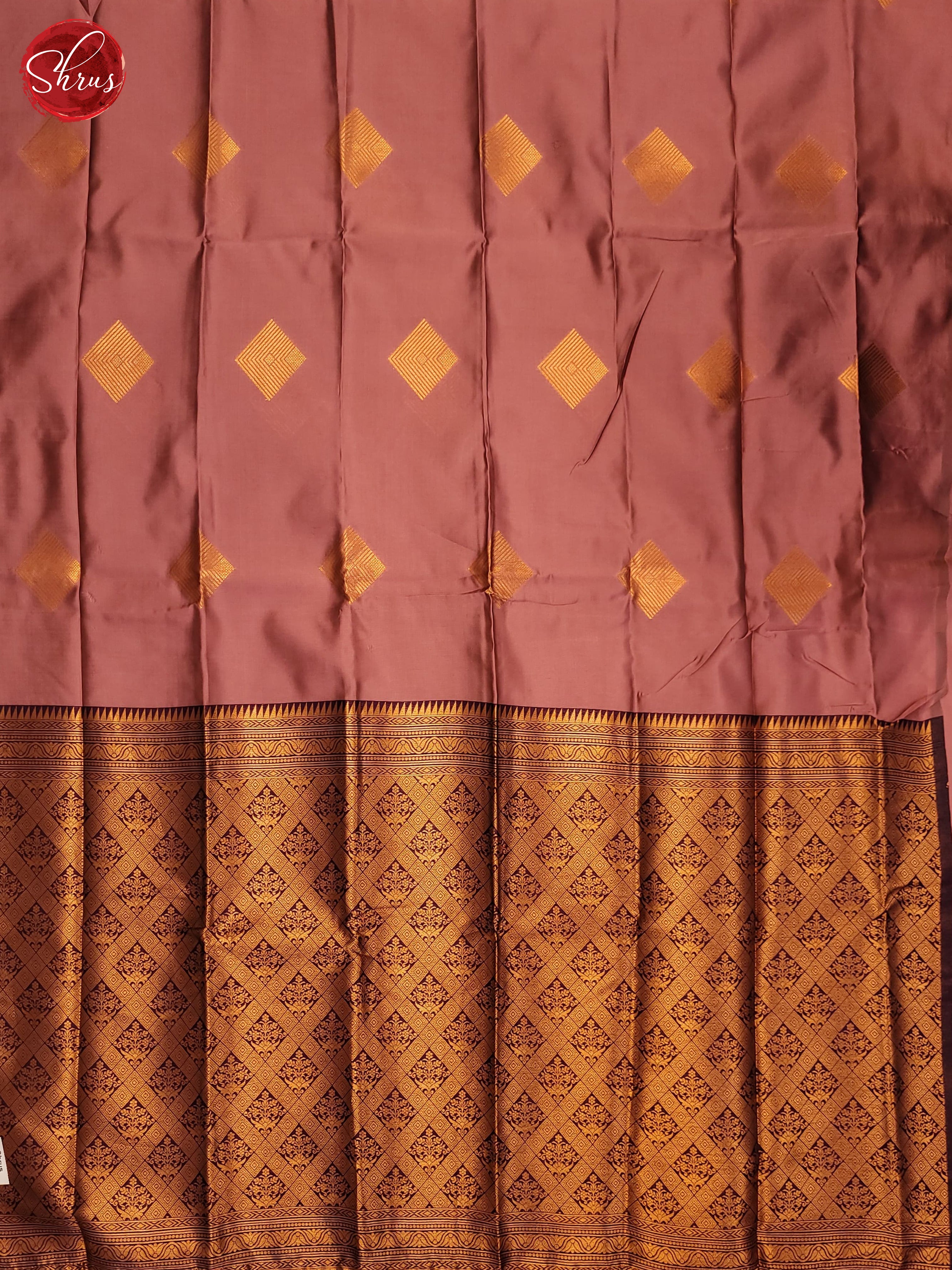 Peach & Wine - Semi Soft Silk Saree - Shop on ShrusEternity.com