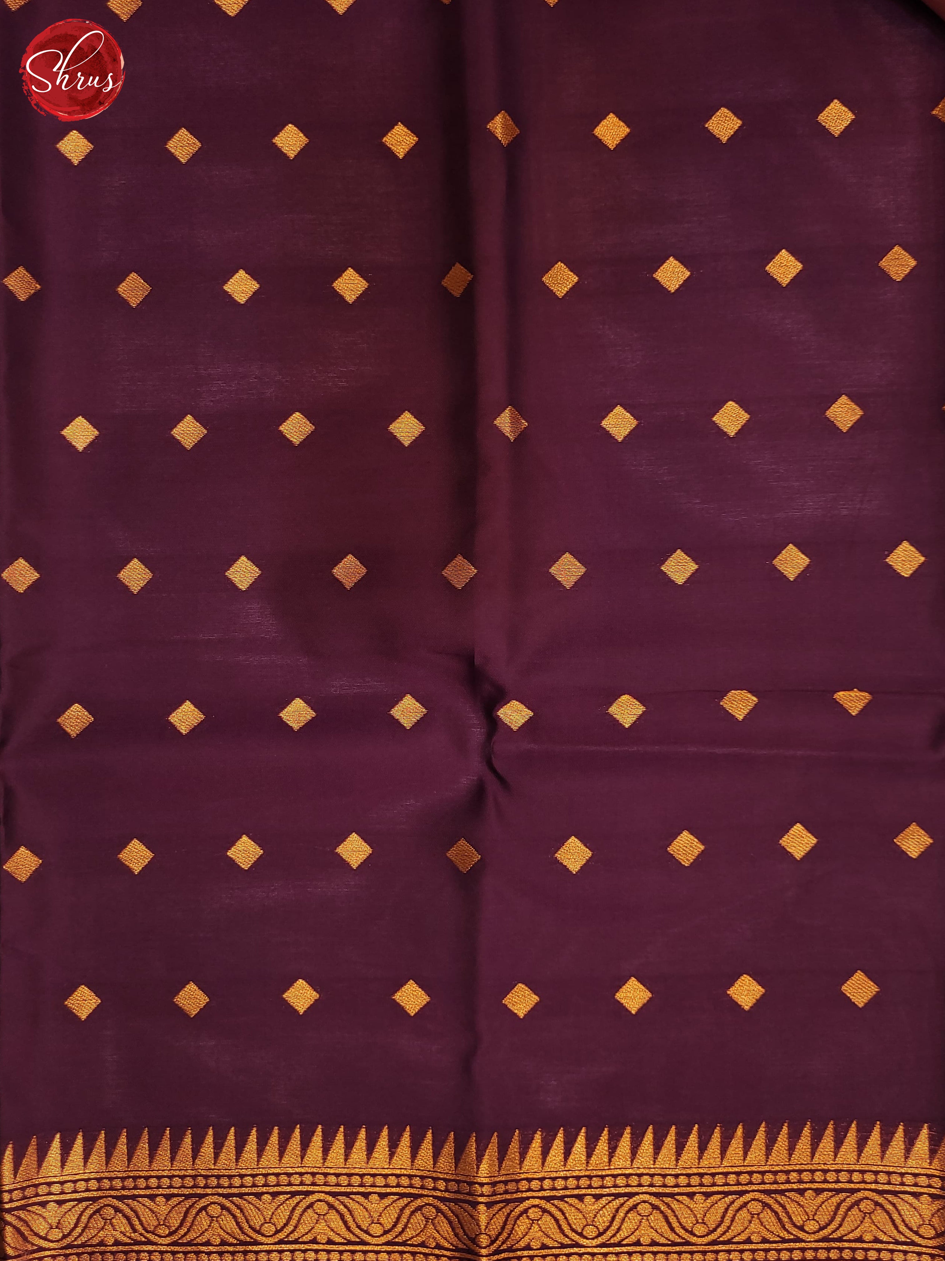 Peach & Wine - Semi Soft Silk Saree - Shop on ShrusEternity.com