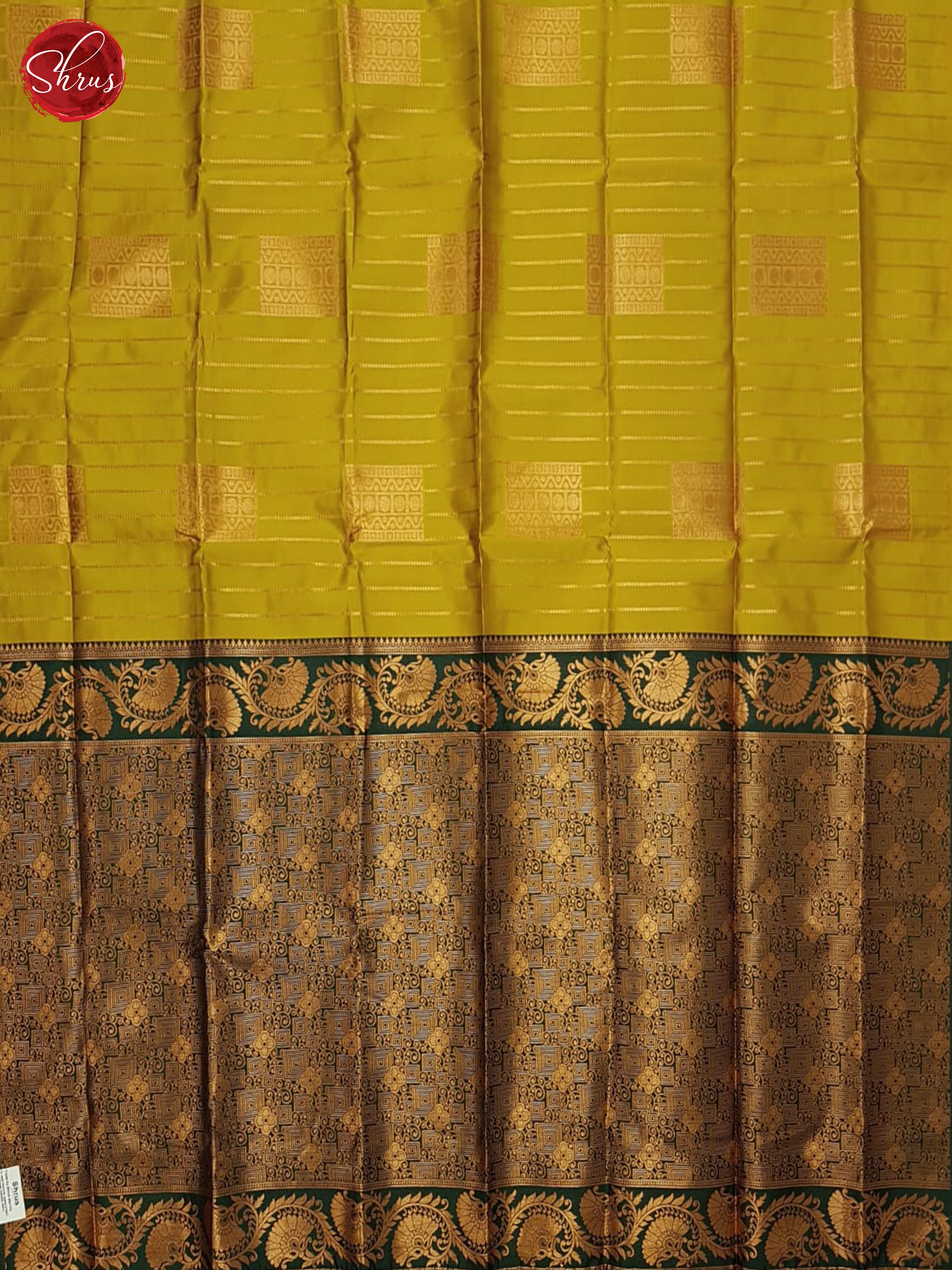 Mustard & Green- Semi Soft silk Saree - Shop on ShrusEternity.com