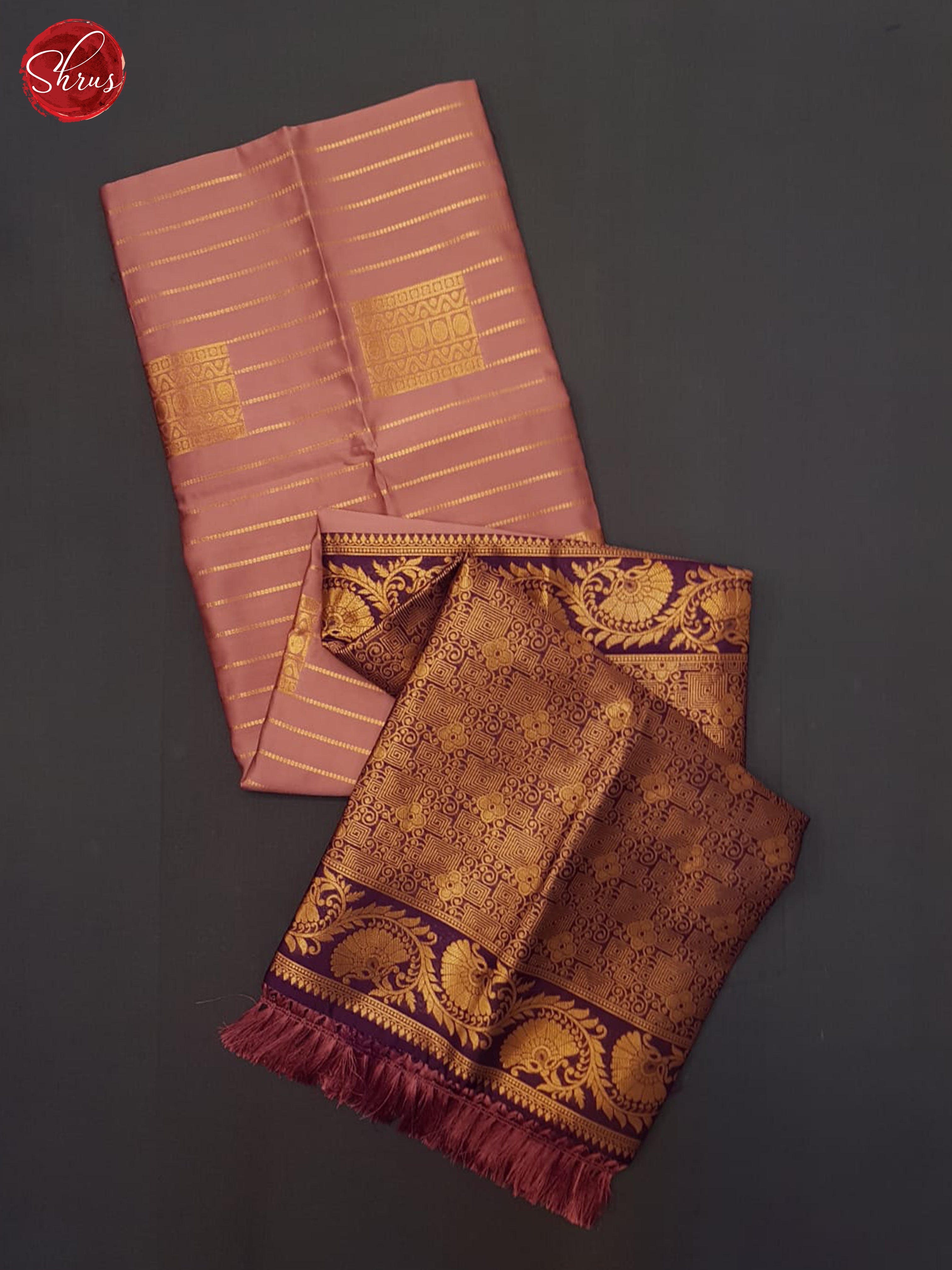 Pink & Purple - Semi Softsilk Saree - Shop on ShrusEternity.com