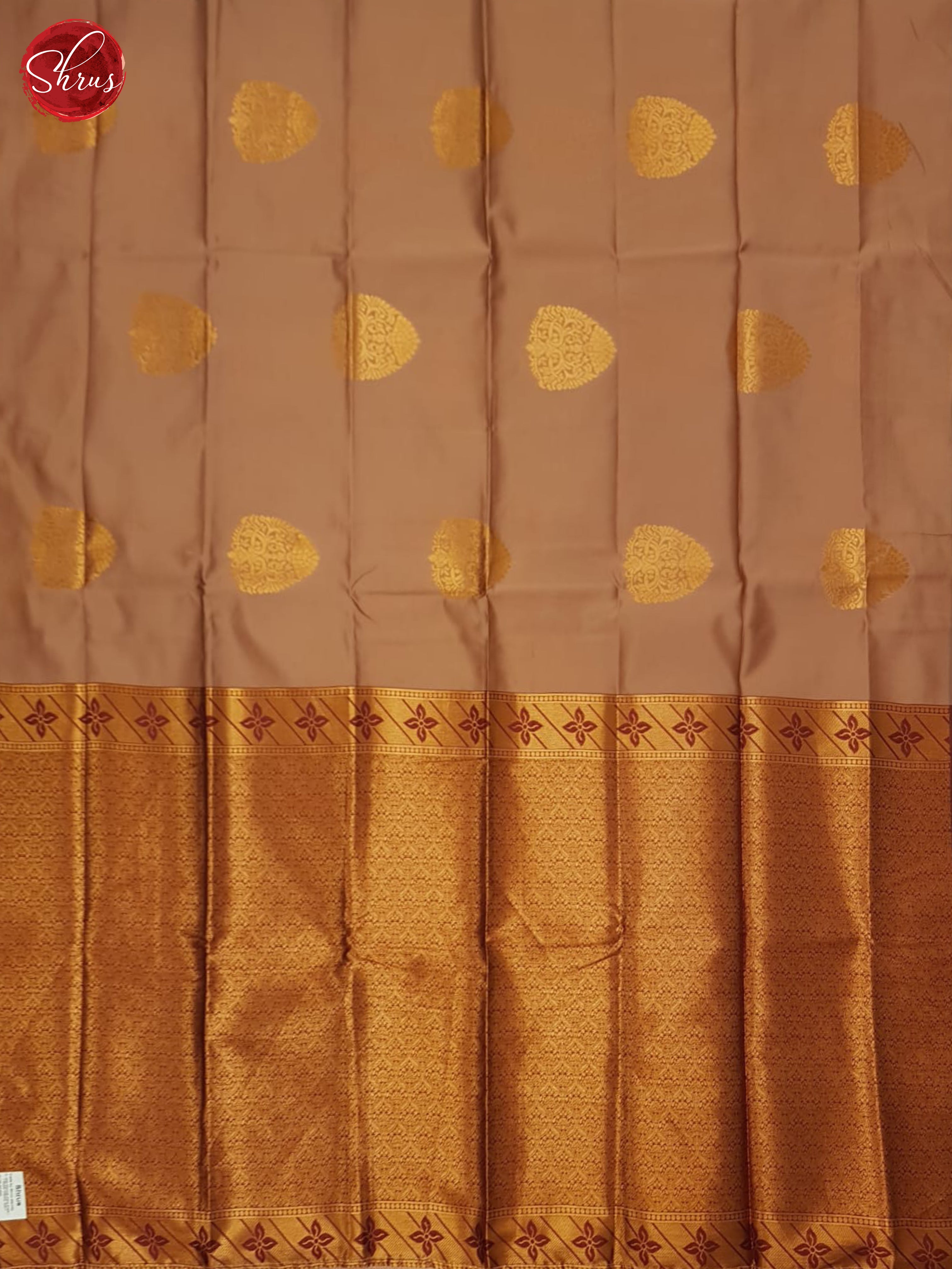 Light Brown & Maroon - Semi Softsilk Saree - Shop on ShrusEternity.com