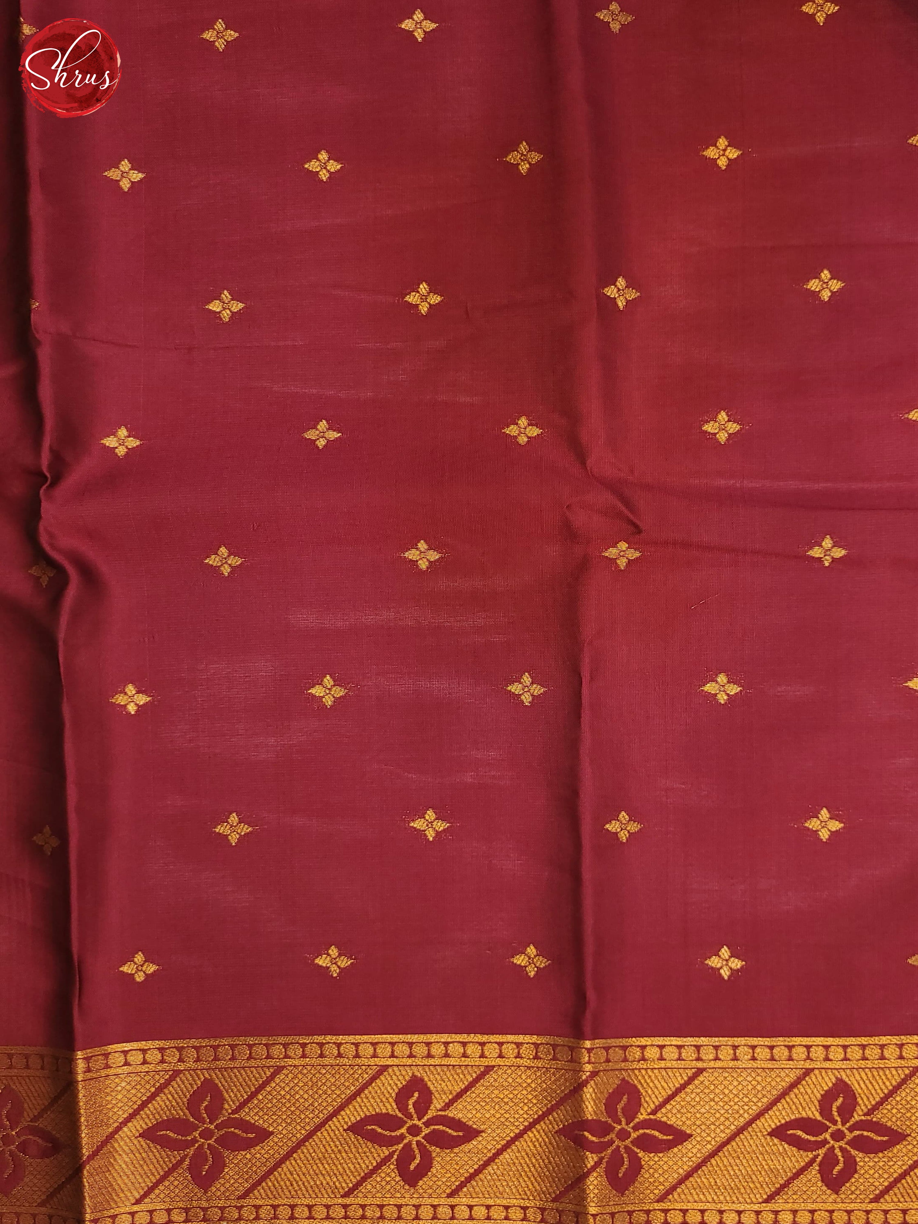 Pastel  Blue & Maroon - Semi Soft Silk Saree - Shop on ShrusEternity.com