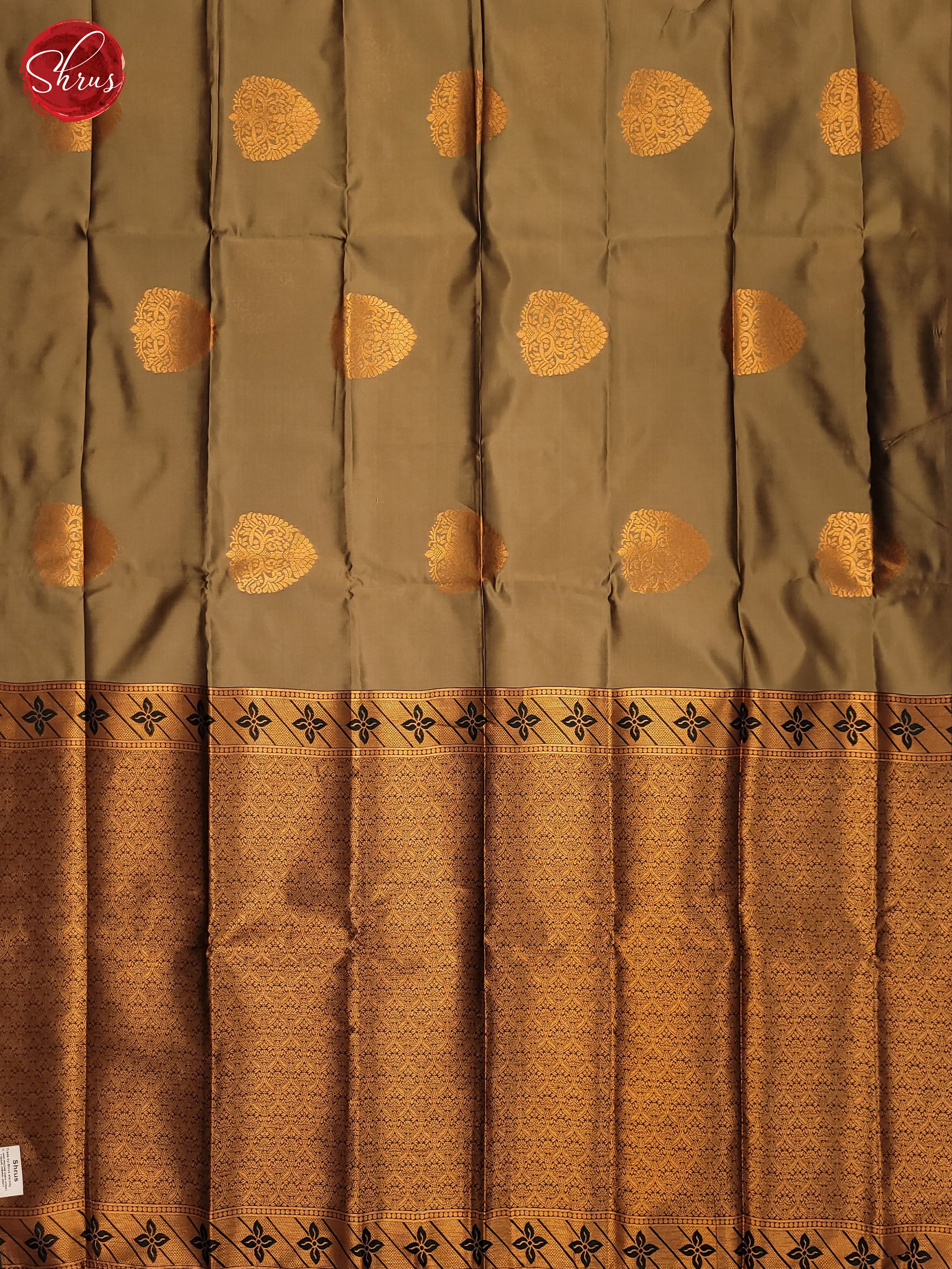 Lite Brown & Green - Semi Soft Silk Saree - Shop on ShrusEternity.com