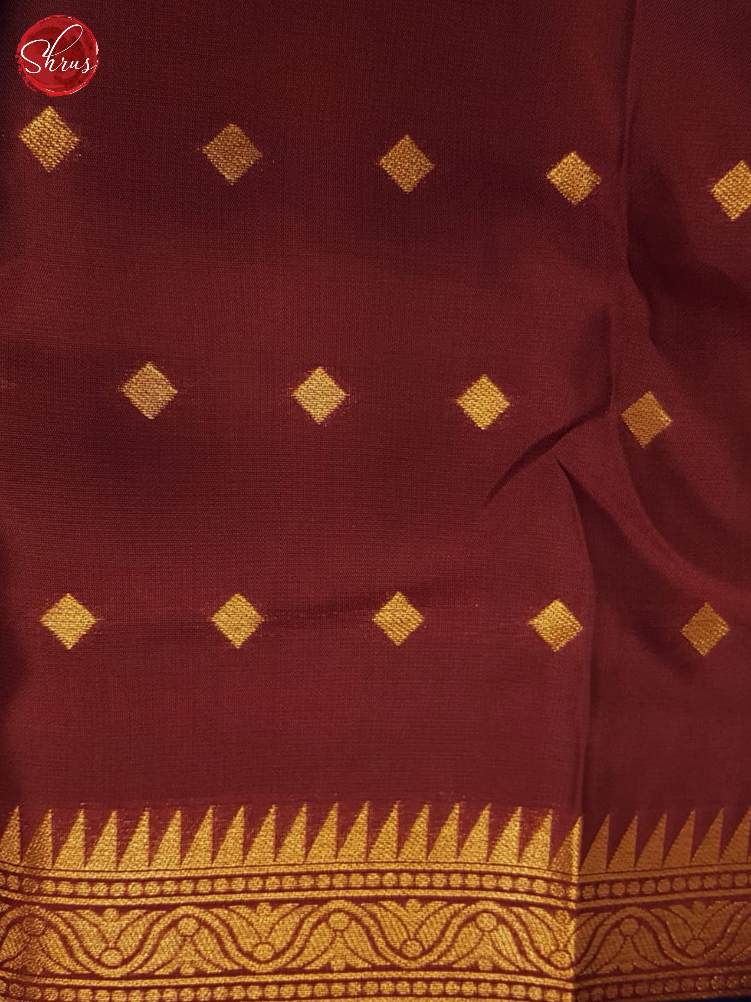 Blue & Arakku Maroon - Semi Softsilk Saree - Shop on ShrusEternity.com