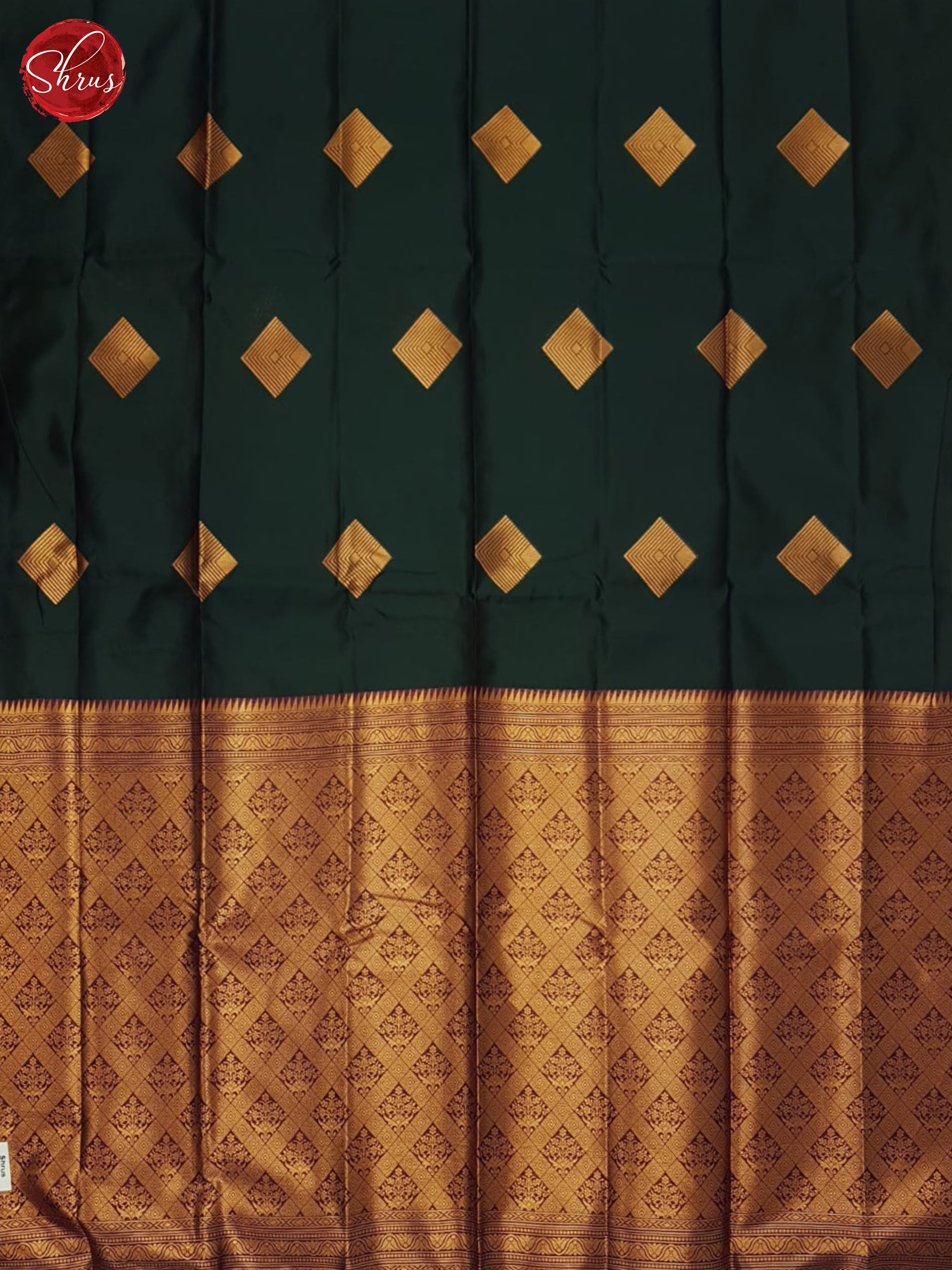 Green & Wine - Semi Softsilk Saree - Shop on ShrusEternity.com