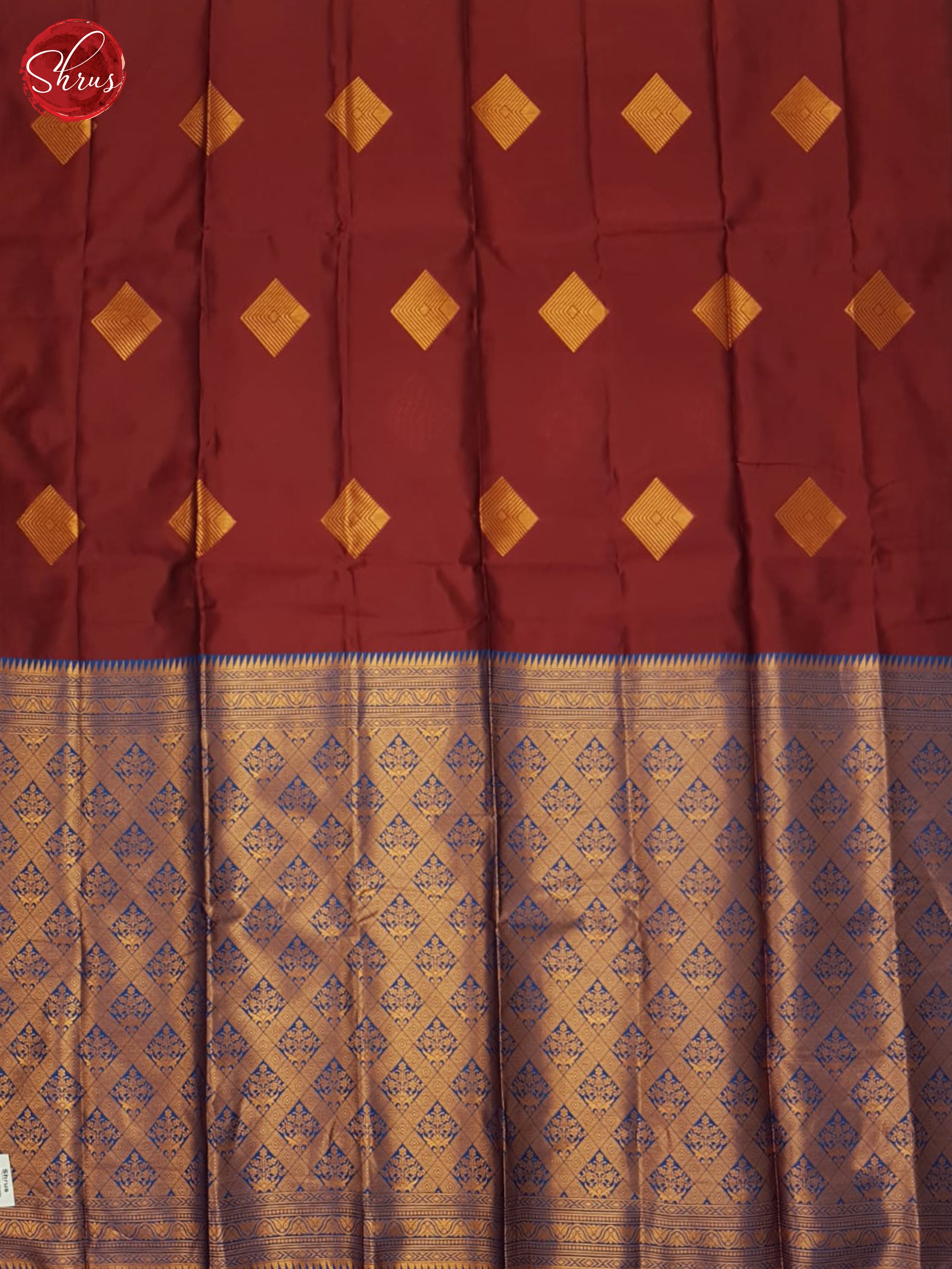 Arakku Maroon & Blue - Semi Softsilk Saree - Shop on ShrusEternity.com