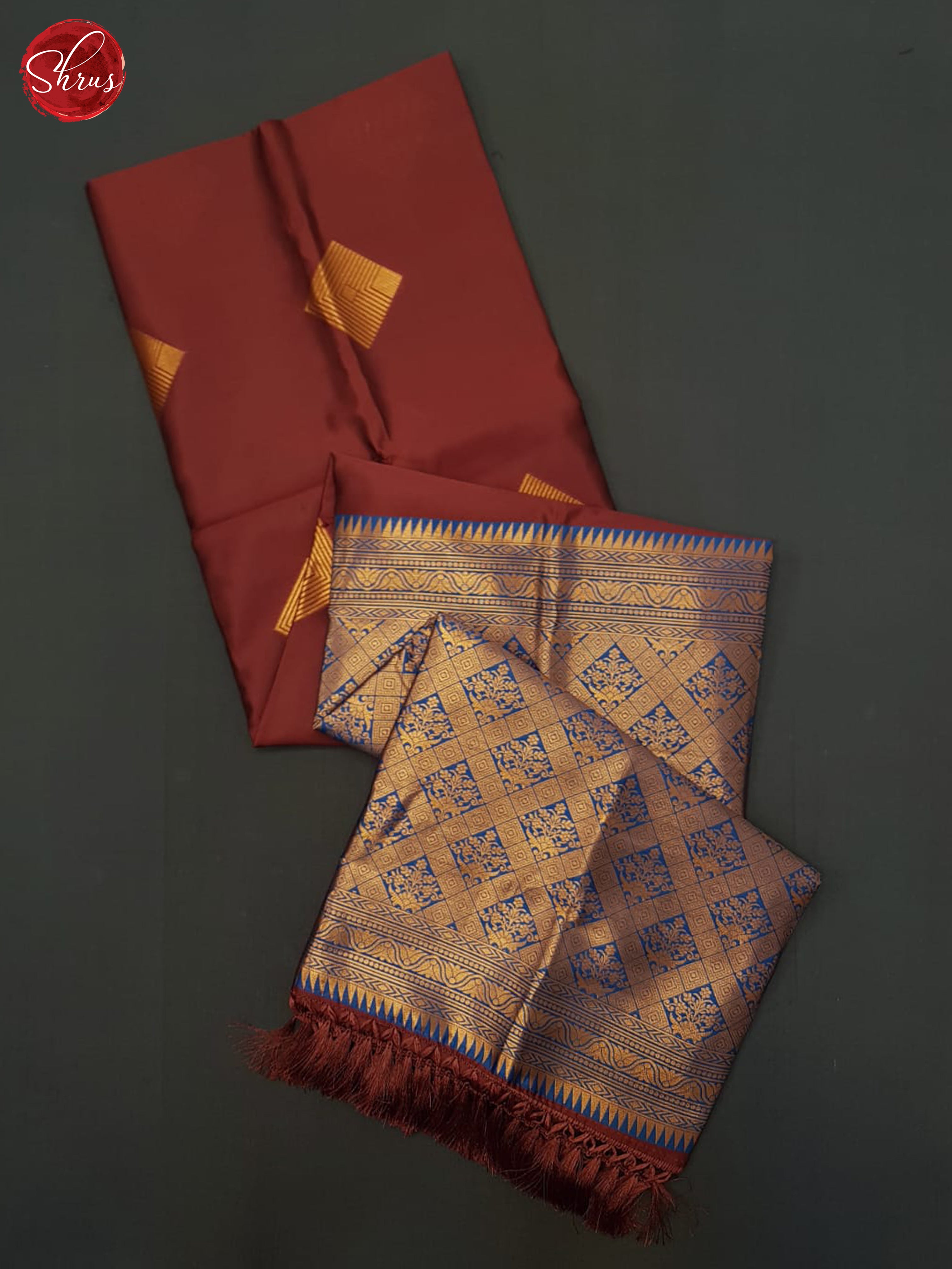 Arakku Maroon & Blue - Semi Softsilk Saree - Shop on ShrusEternity.com