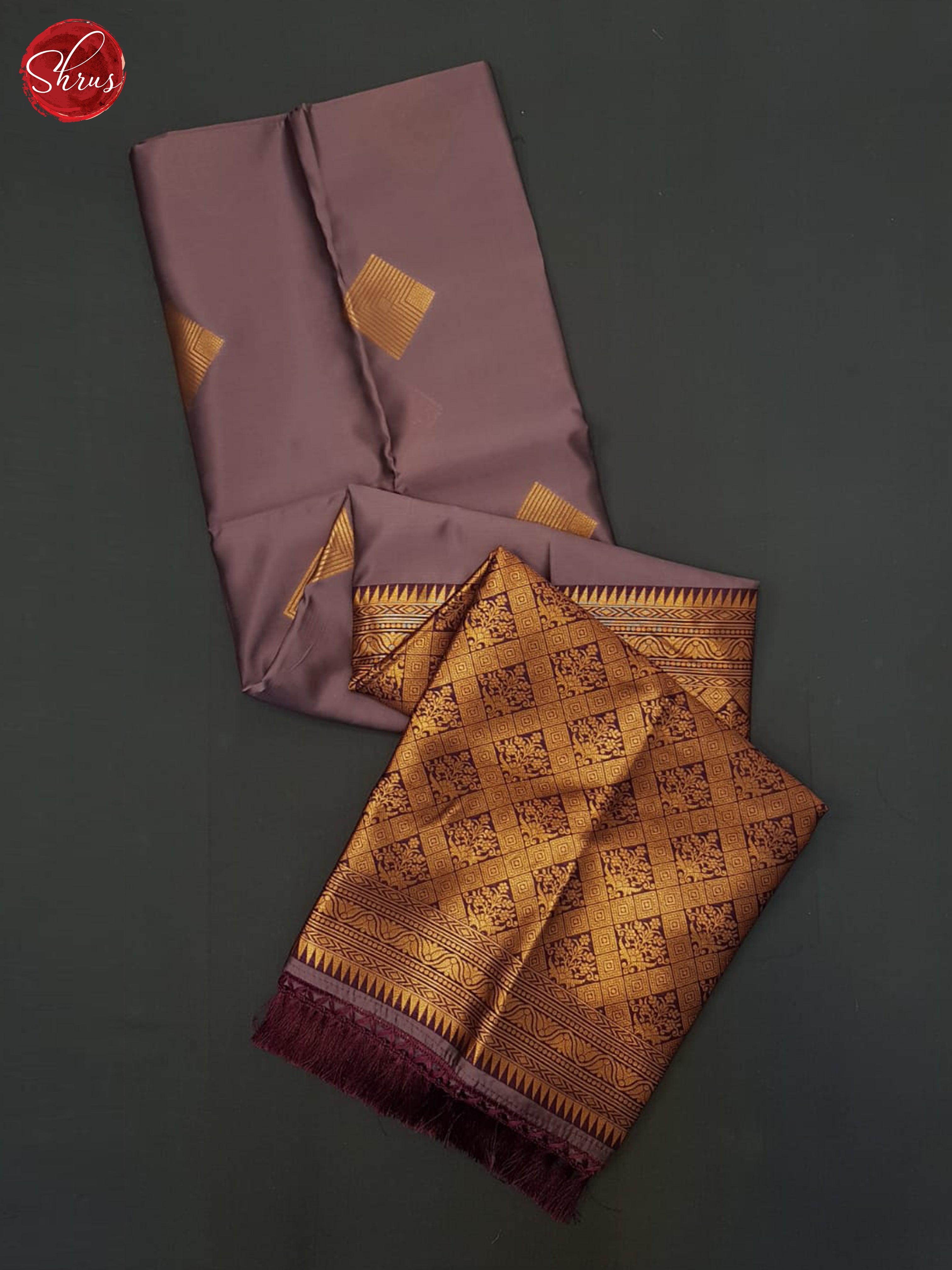 dusty wine and wine - Semi Soft Silk Saree - Shop on ShrusEternity.com