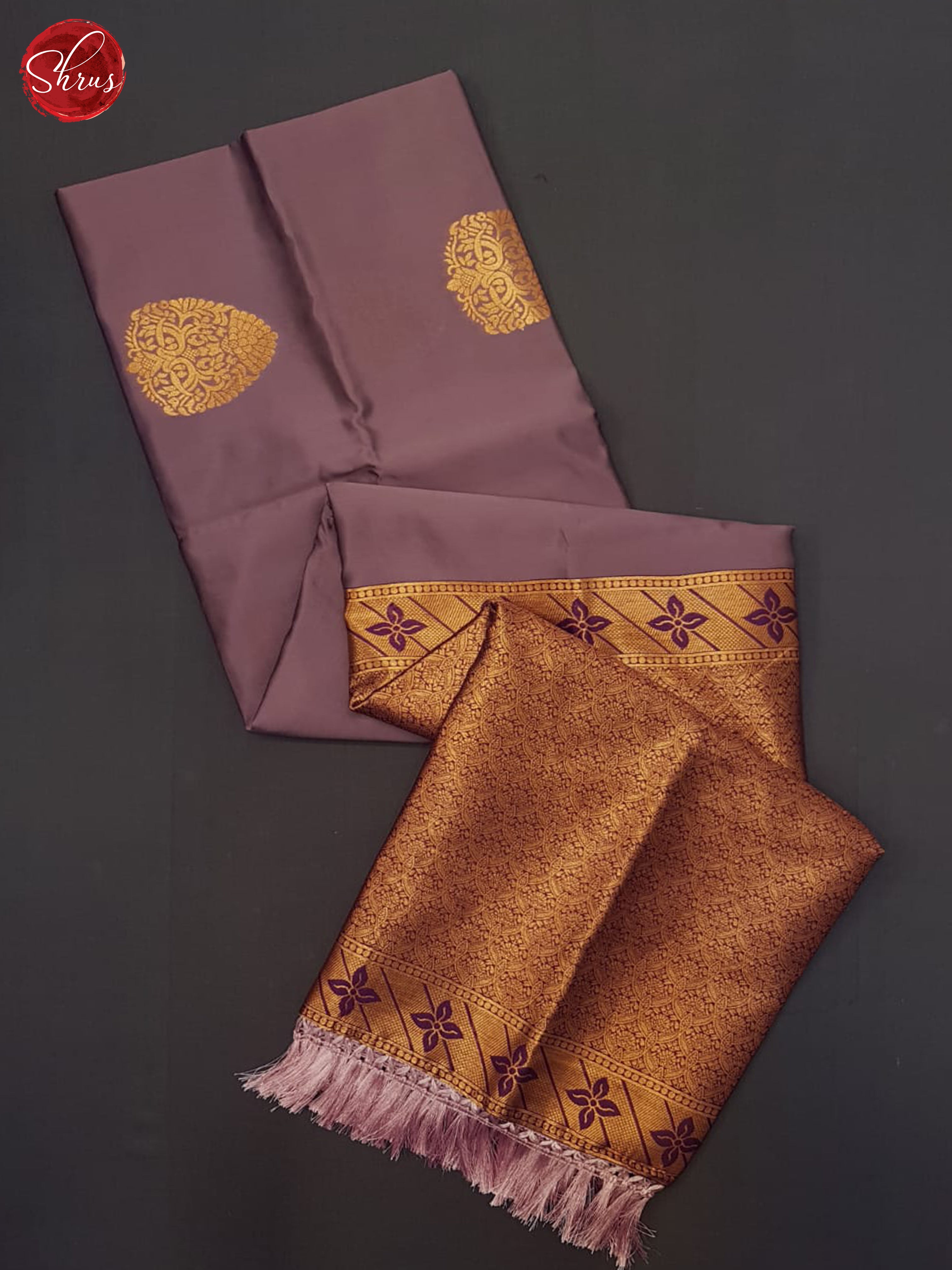 Mild Lavender & Wine - Semi Softsilk Saree - Shop on ShrusEternity.com