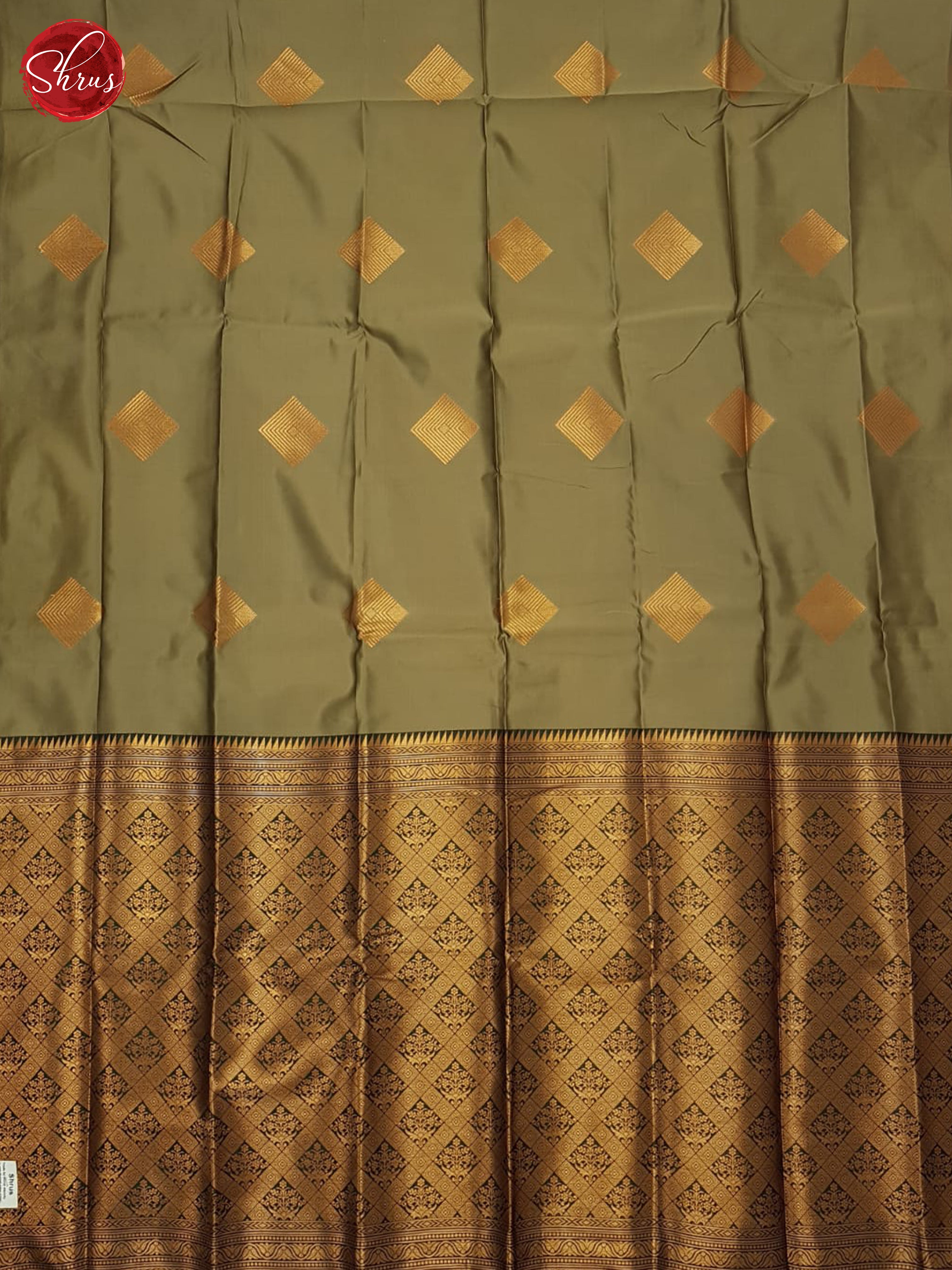 grey and green - Semi Soft Silk Saree - Shop on ShrusEternity.com