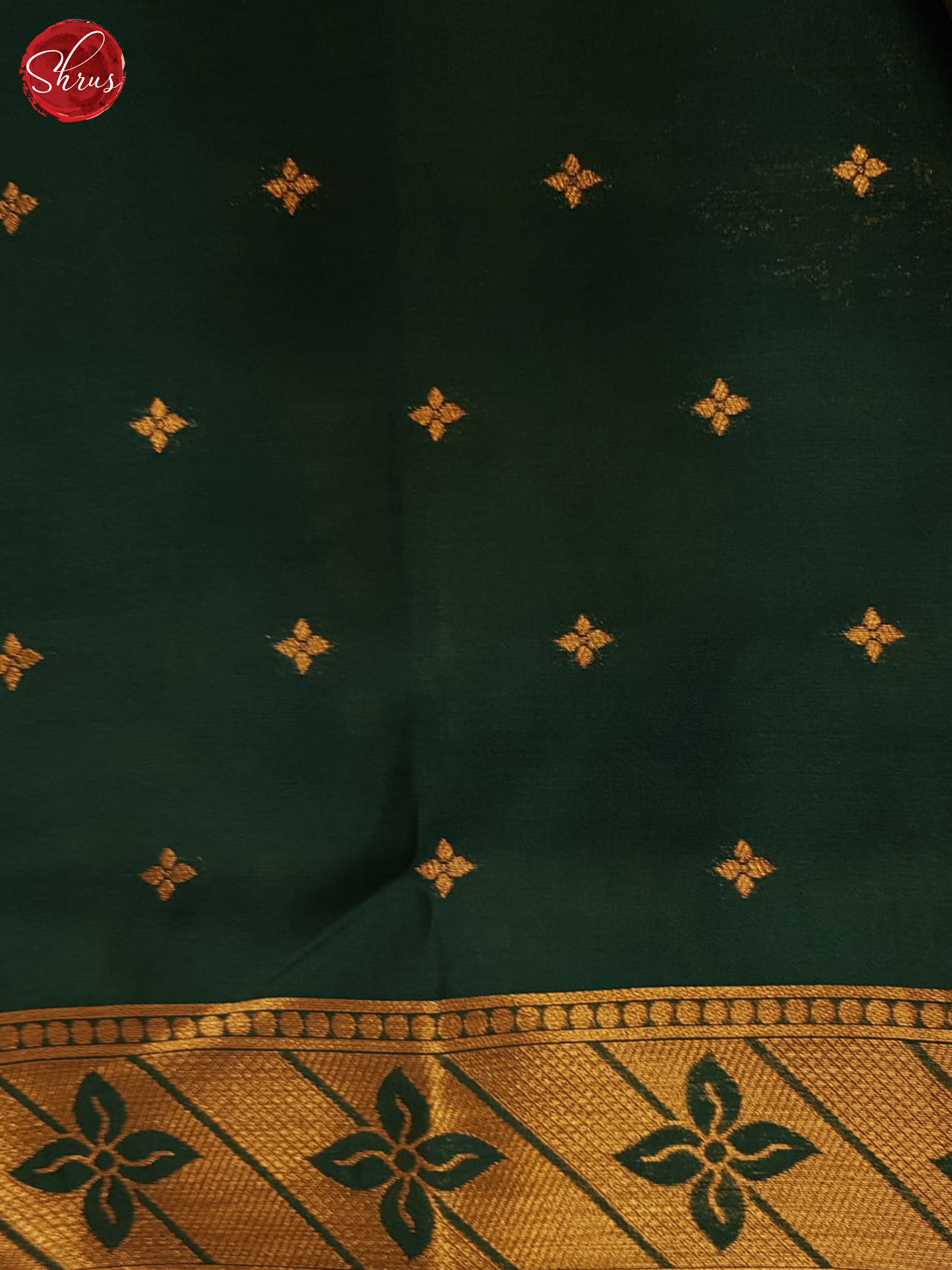 Mustardy Green & Blue - Semi Softsilk Saree - Shop on ShrusEternity.com