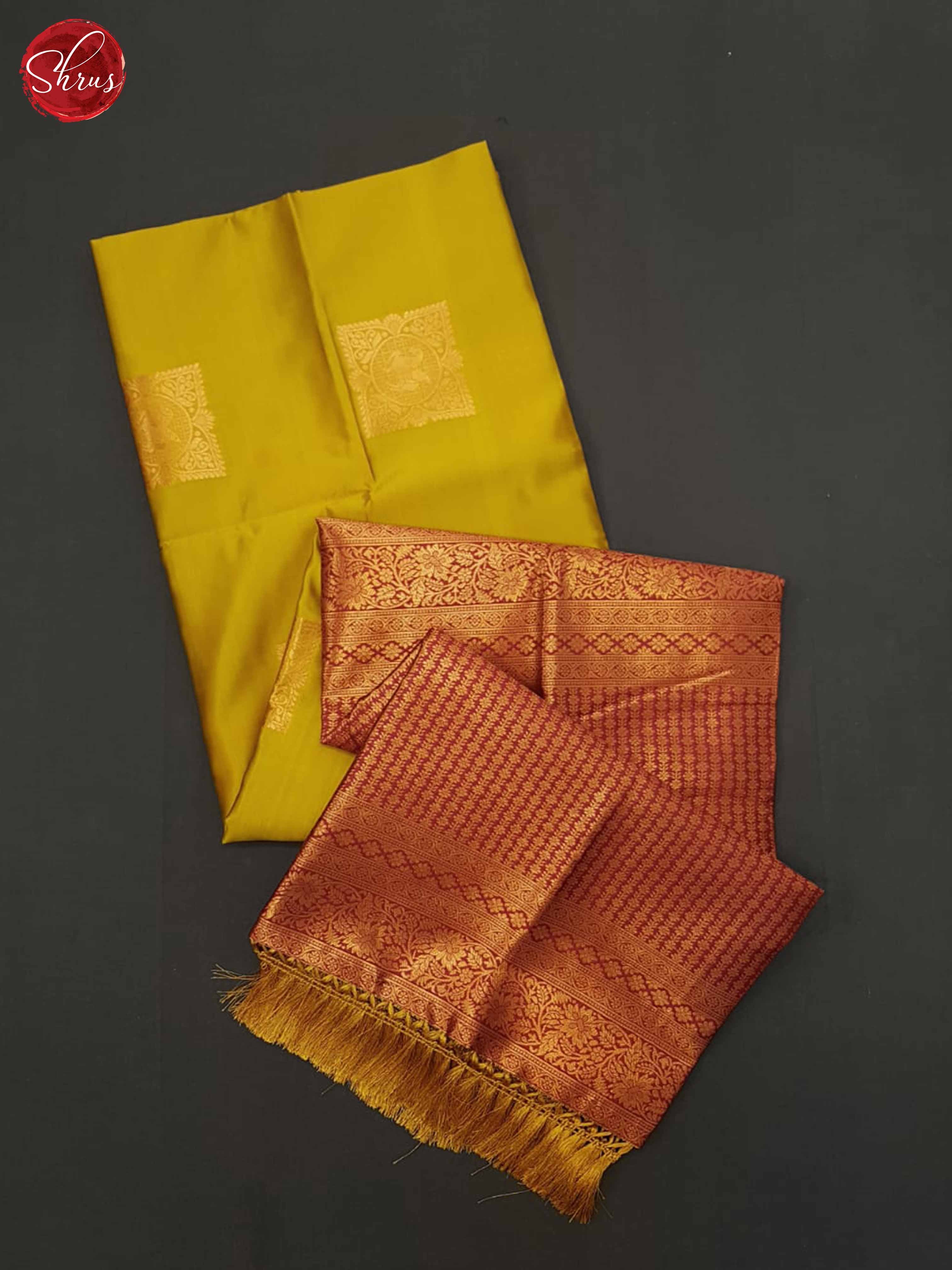 Mustard And Pink -Semi Soft Silk Saree - Shop on ShrusEternity.com