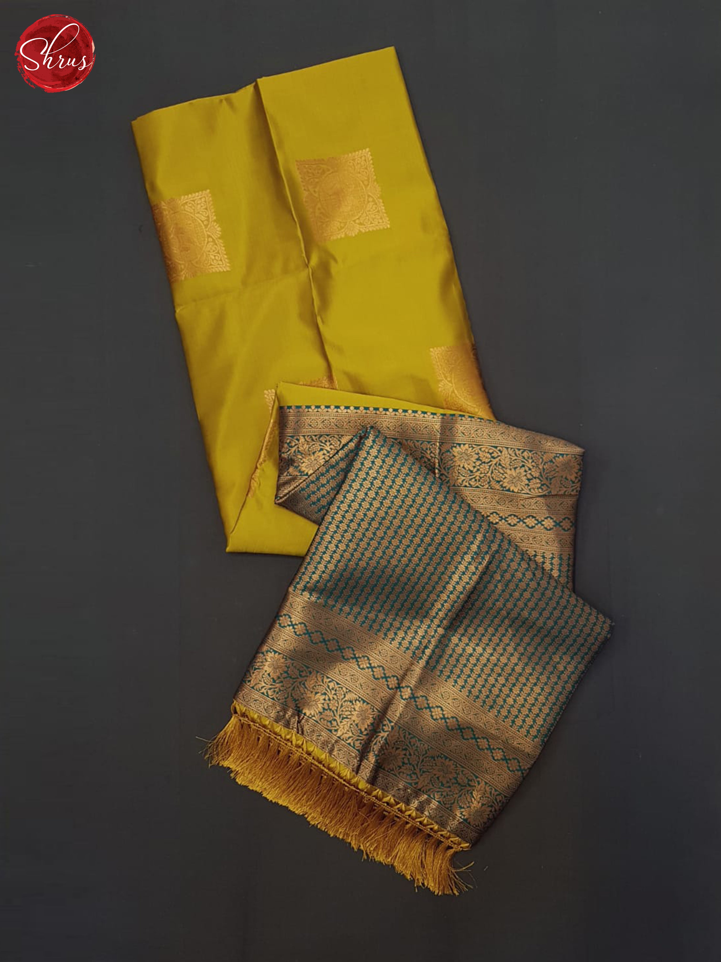 mustard and green - Semi Soft Silk Saree - Shop on ShrusEternity.com