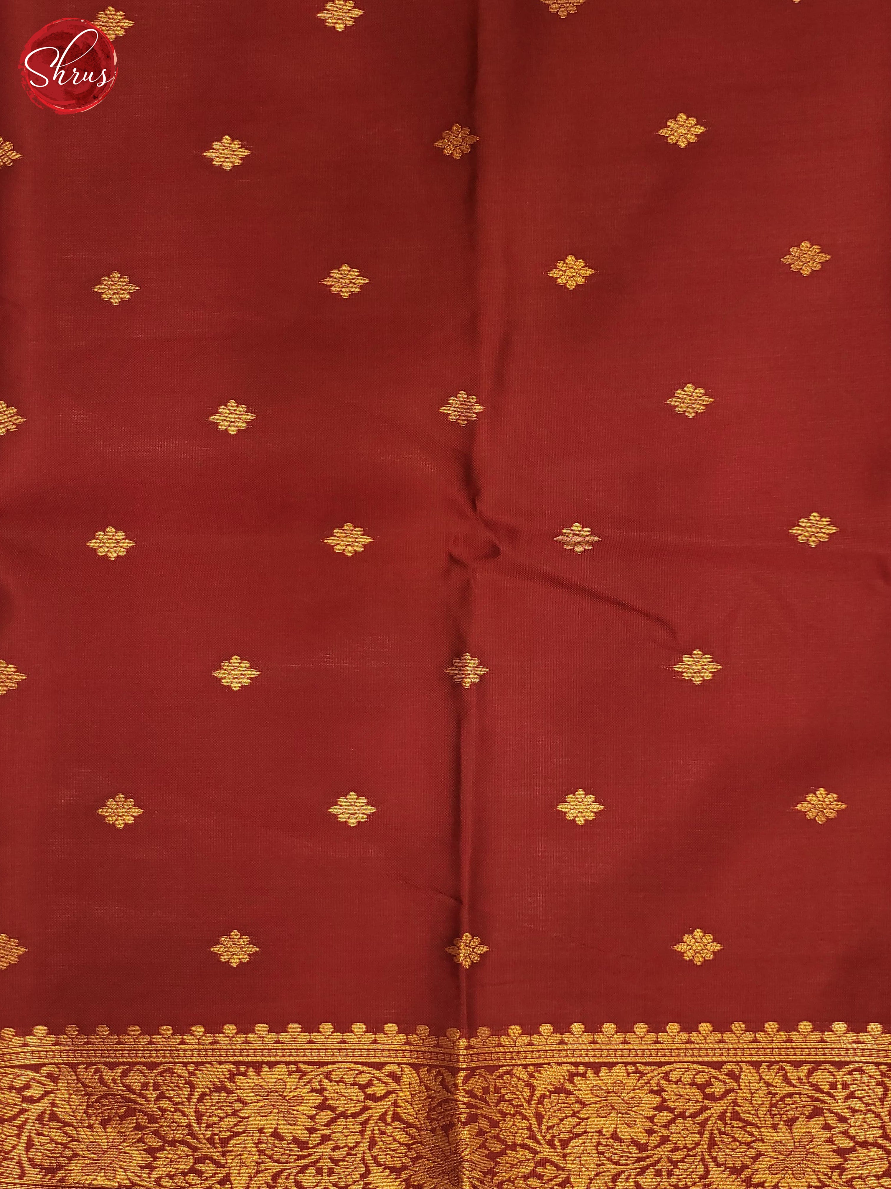 Mustard & Maroon - Semi Soft Silk Saree - Shop on ShrusEternity.com