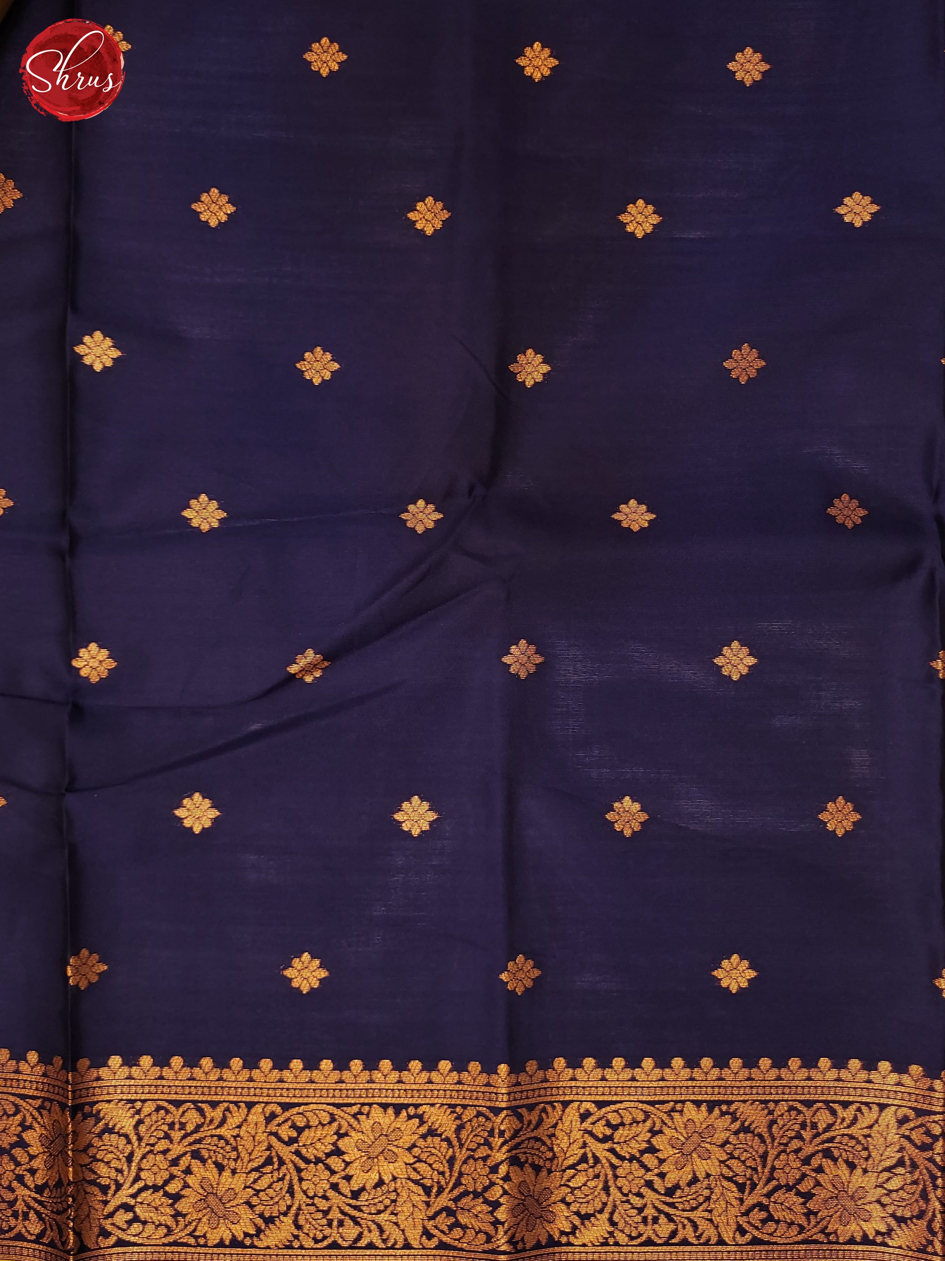 Mustard  & Blue -  Semi Soft Silk Saree - Shop on ShrusEternity.com