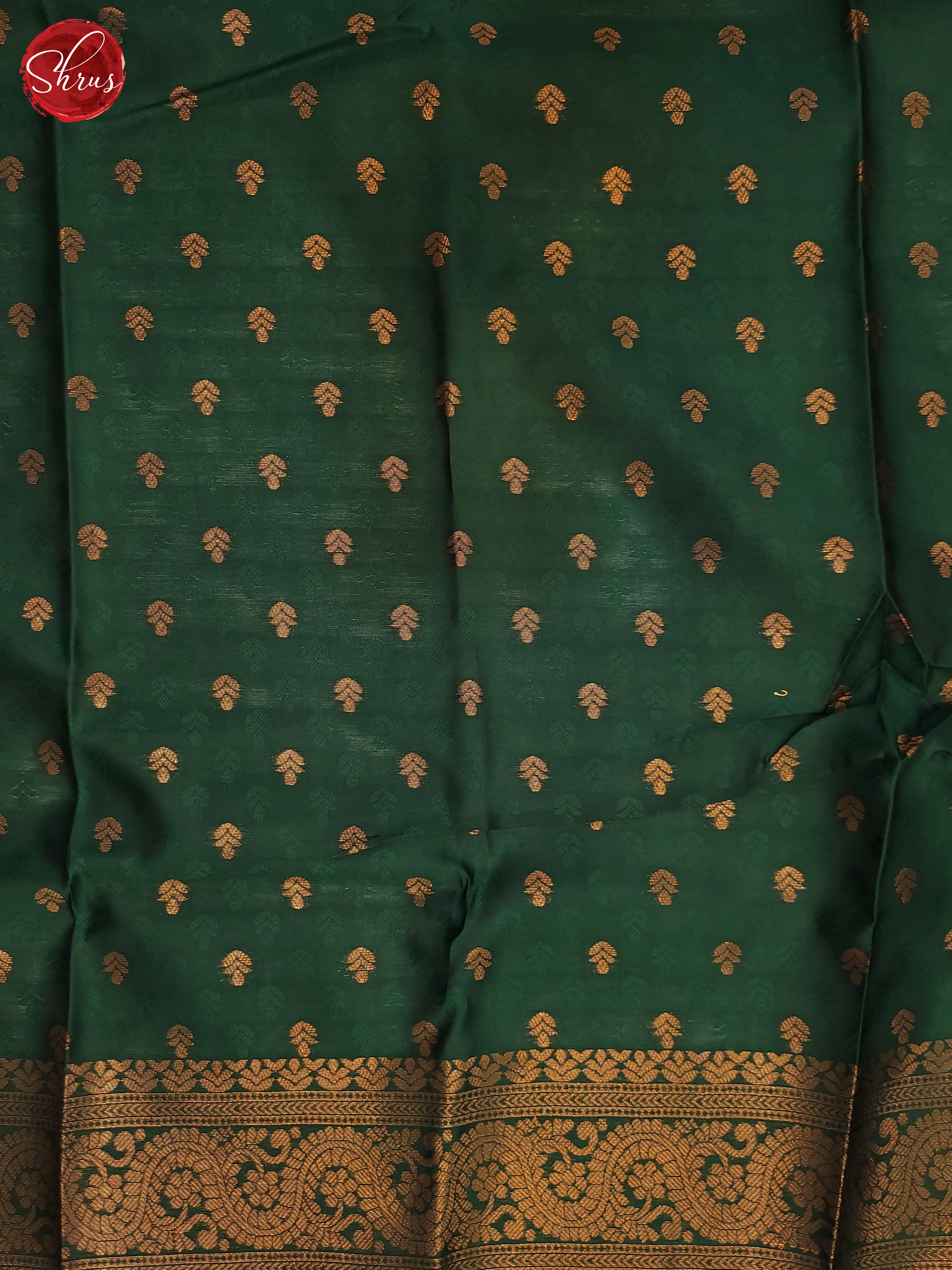 Wine & Green - Semi Soft Silk Saree - Shop on ShrusEternity.com