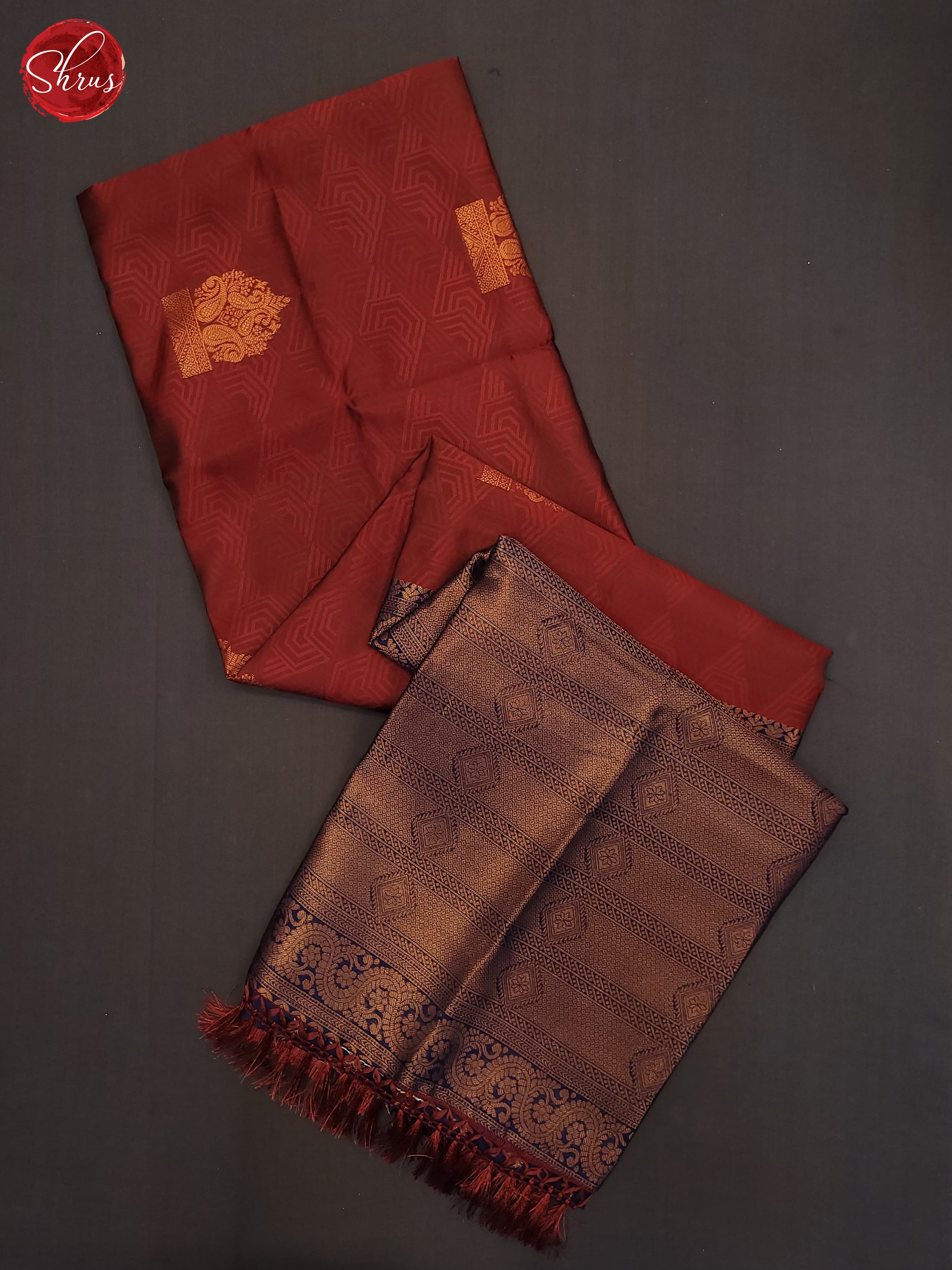 Red & Blue- Semi Soft Silk Saree - Shop on ShrusEternity.com