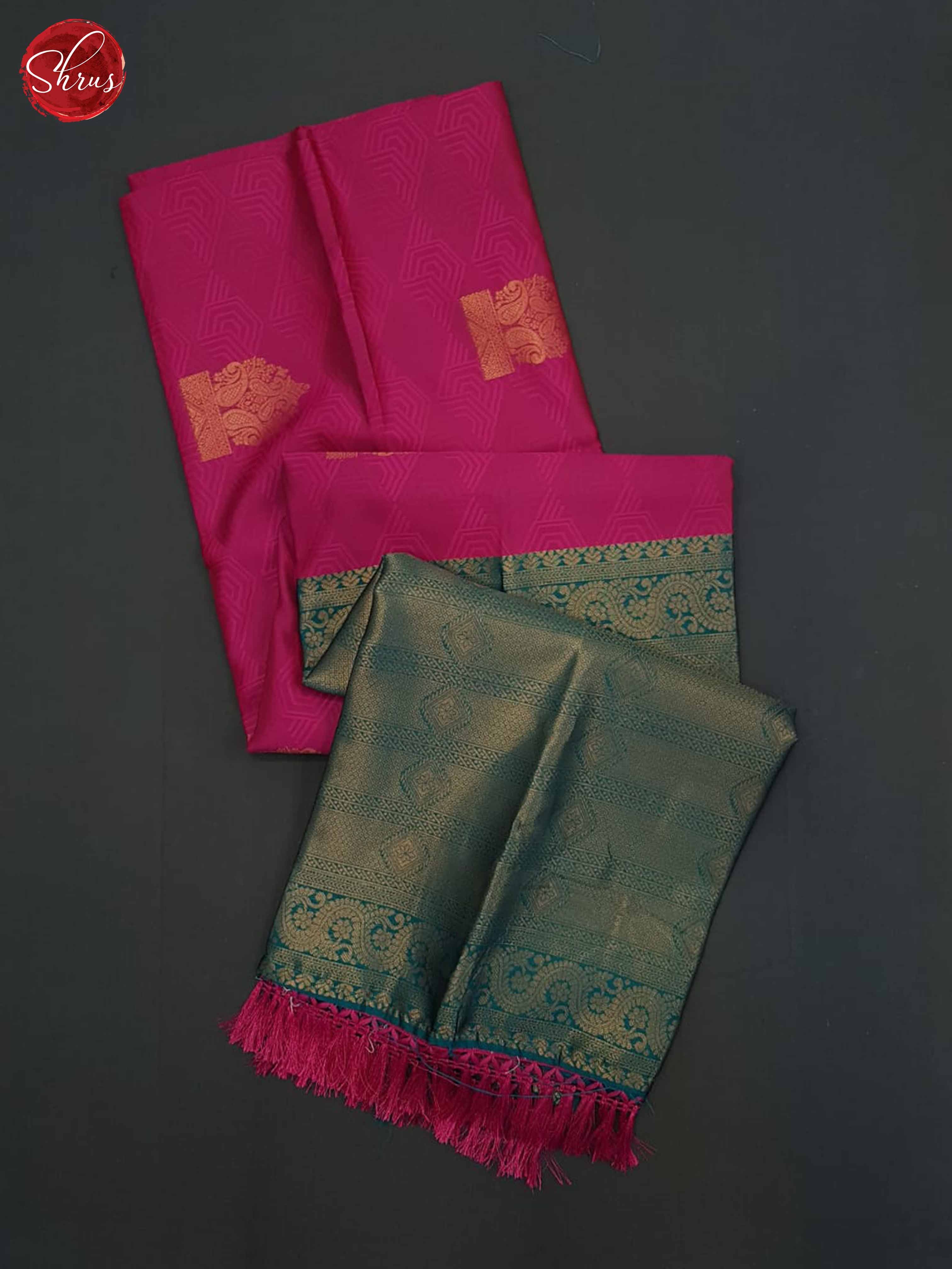 Pink And Green- Semi Soft Silk Saree - Shop on ShrusEternity.com