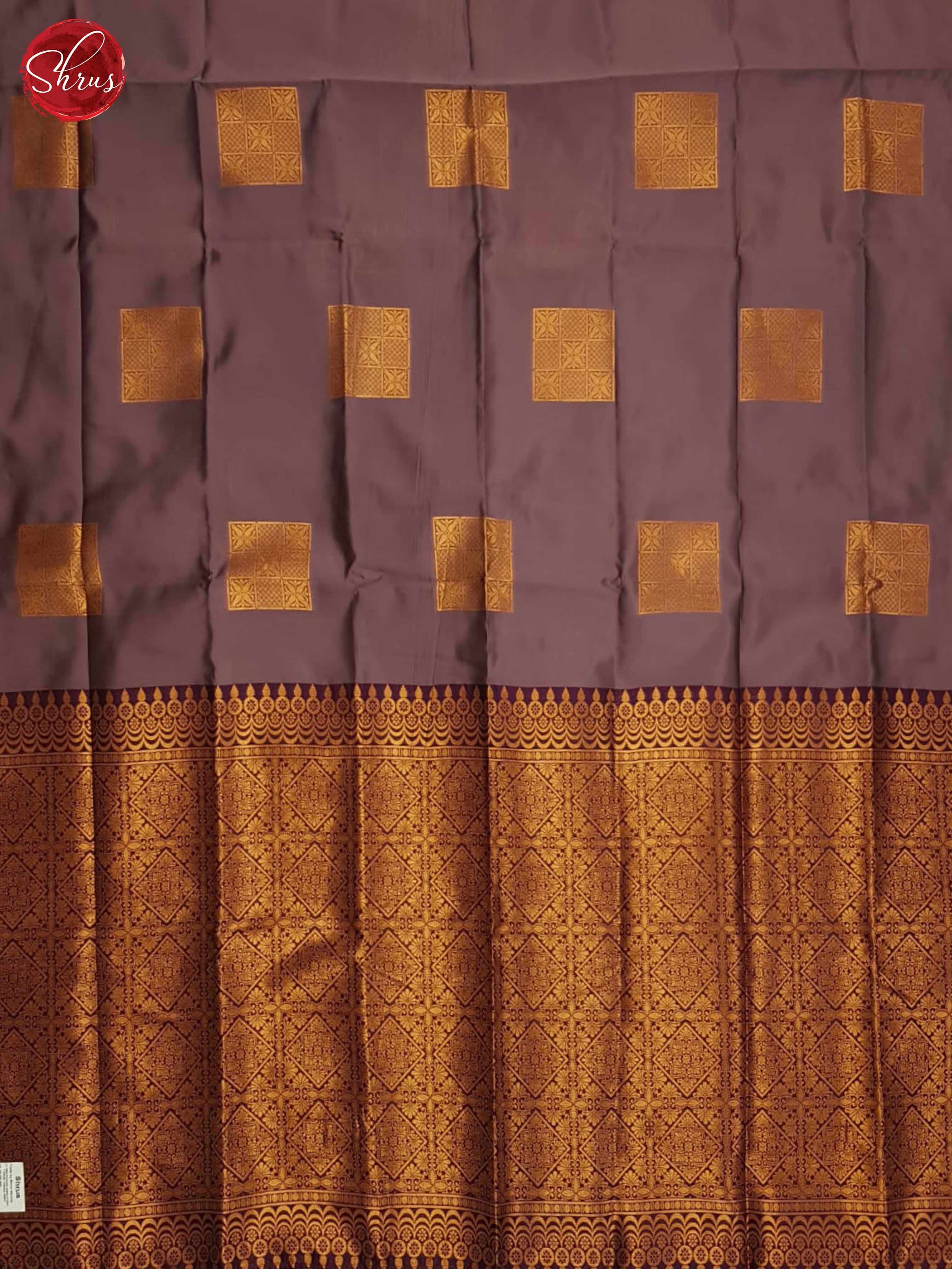 Dusty Wine And Wine- Semi Soft Silk Saree - Shop on ShrusEternity.com