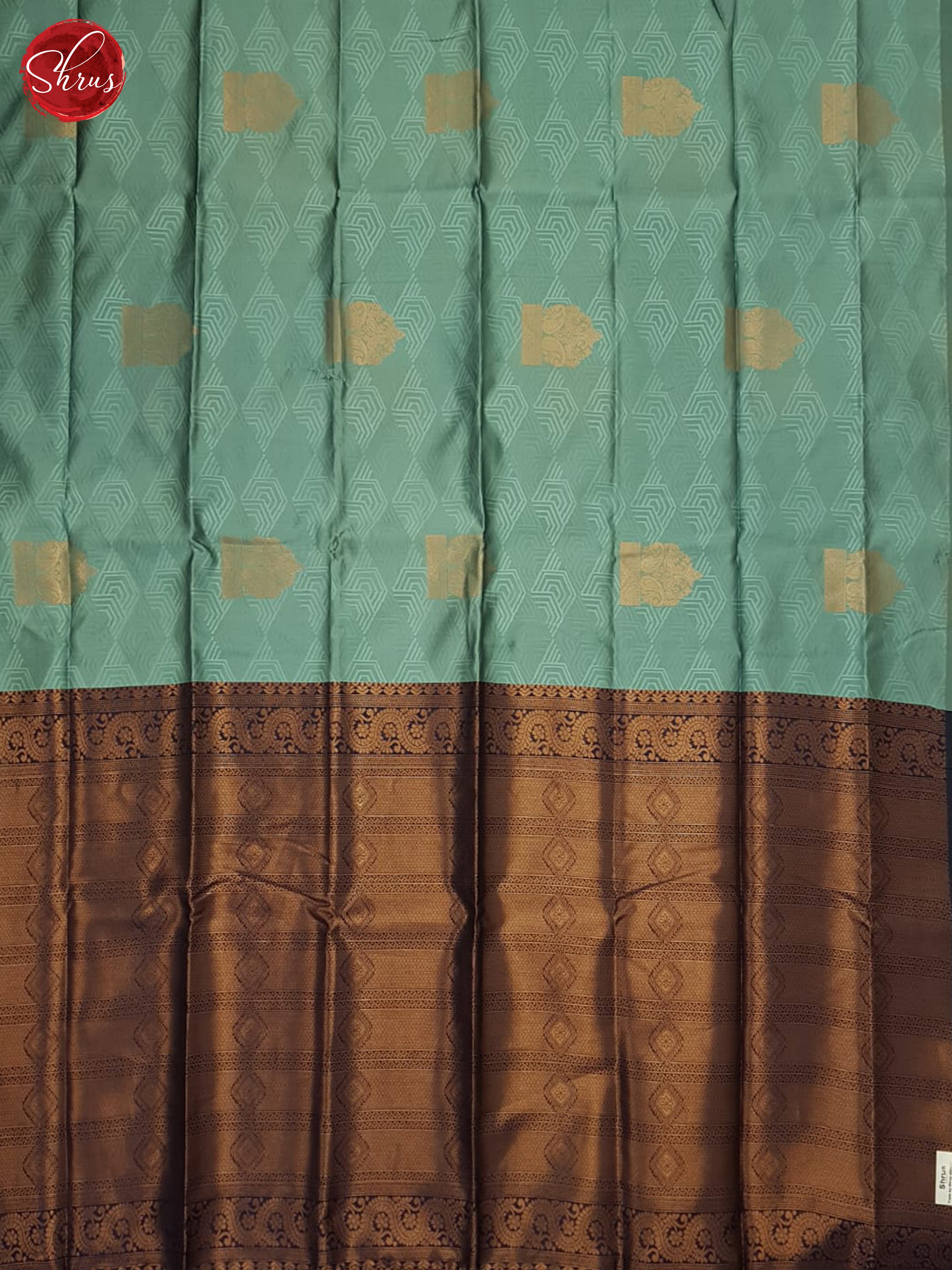 aqua green and blue- Semi Soft Silk saree - Shop on ShrusEternity.com