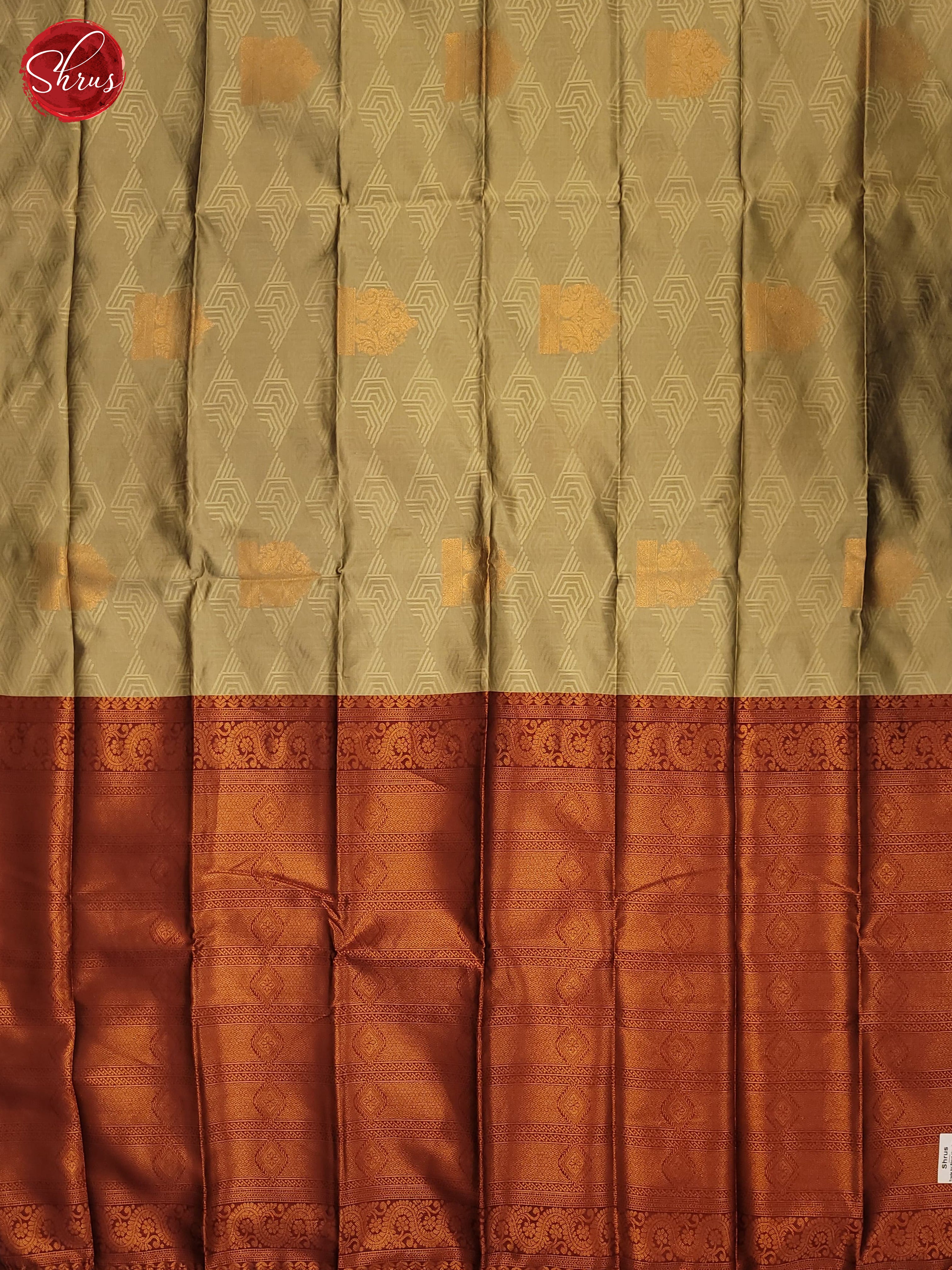 Grey & Maroon - Semi Soft SilK Saree - Shop on ShrusEternity.com