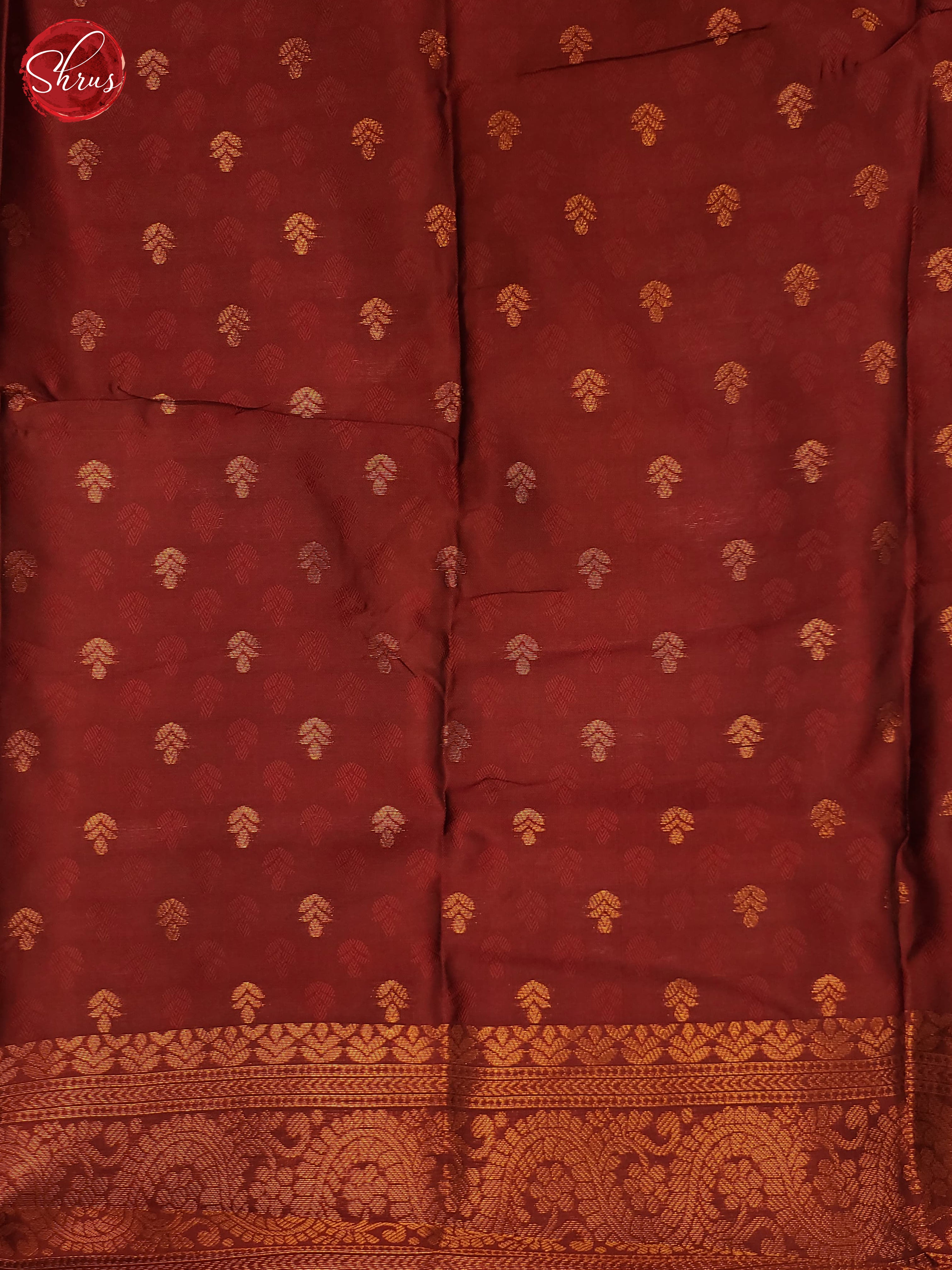 Grey & Maroon - Semi Soft SilK Saree - Shop on ShrusEternity.com