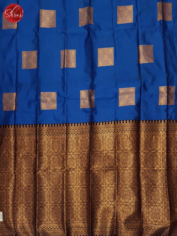 Blue & Dark Blue -Semi Soft Silk Saree - Shop on ShrusEternity.com
