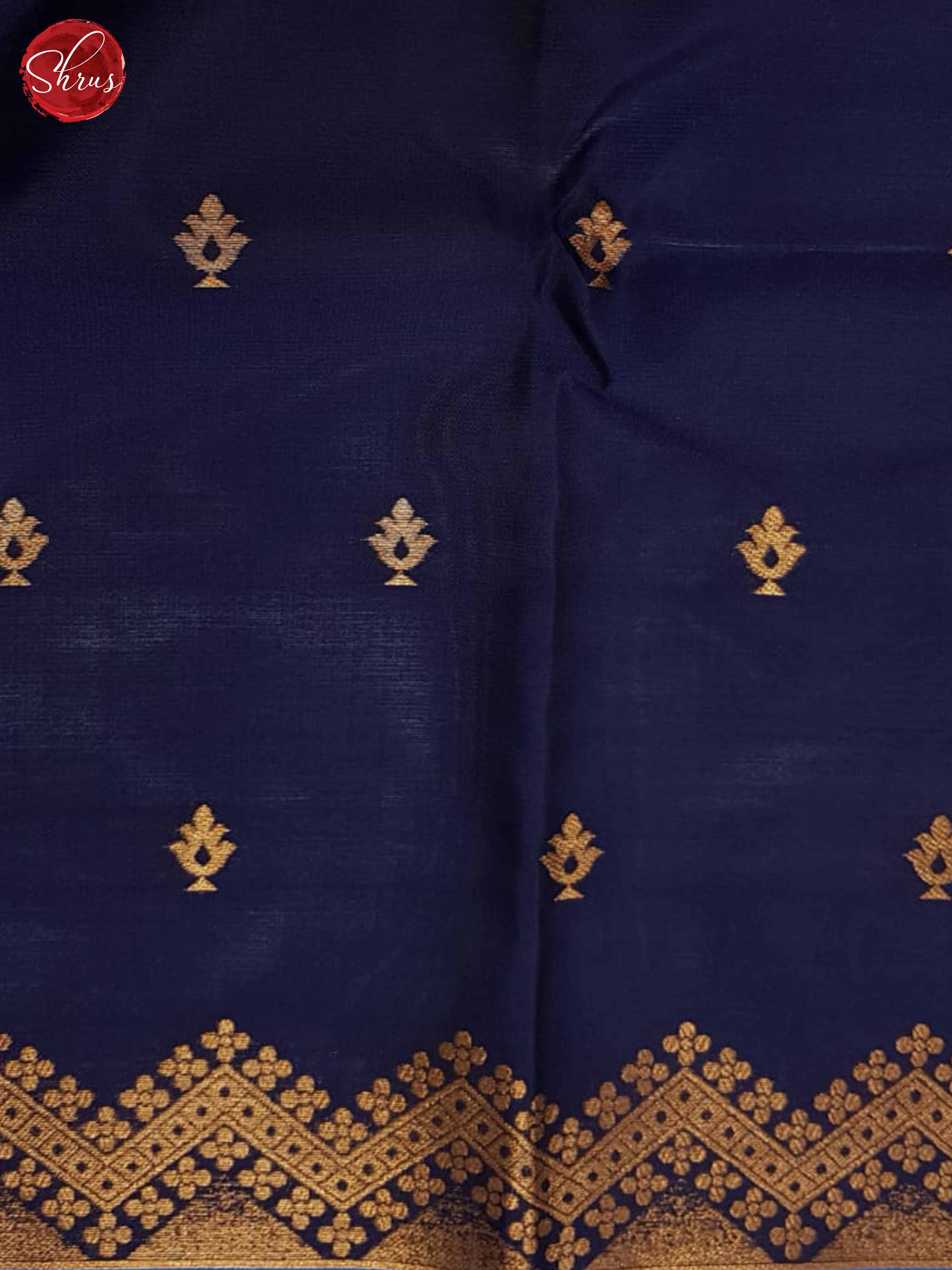 Blue & Dark Blue - Semi Soft Silk Saree - Shop on ShrusEternity.com