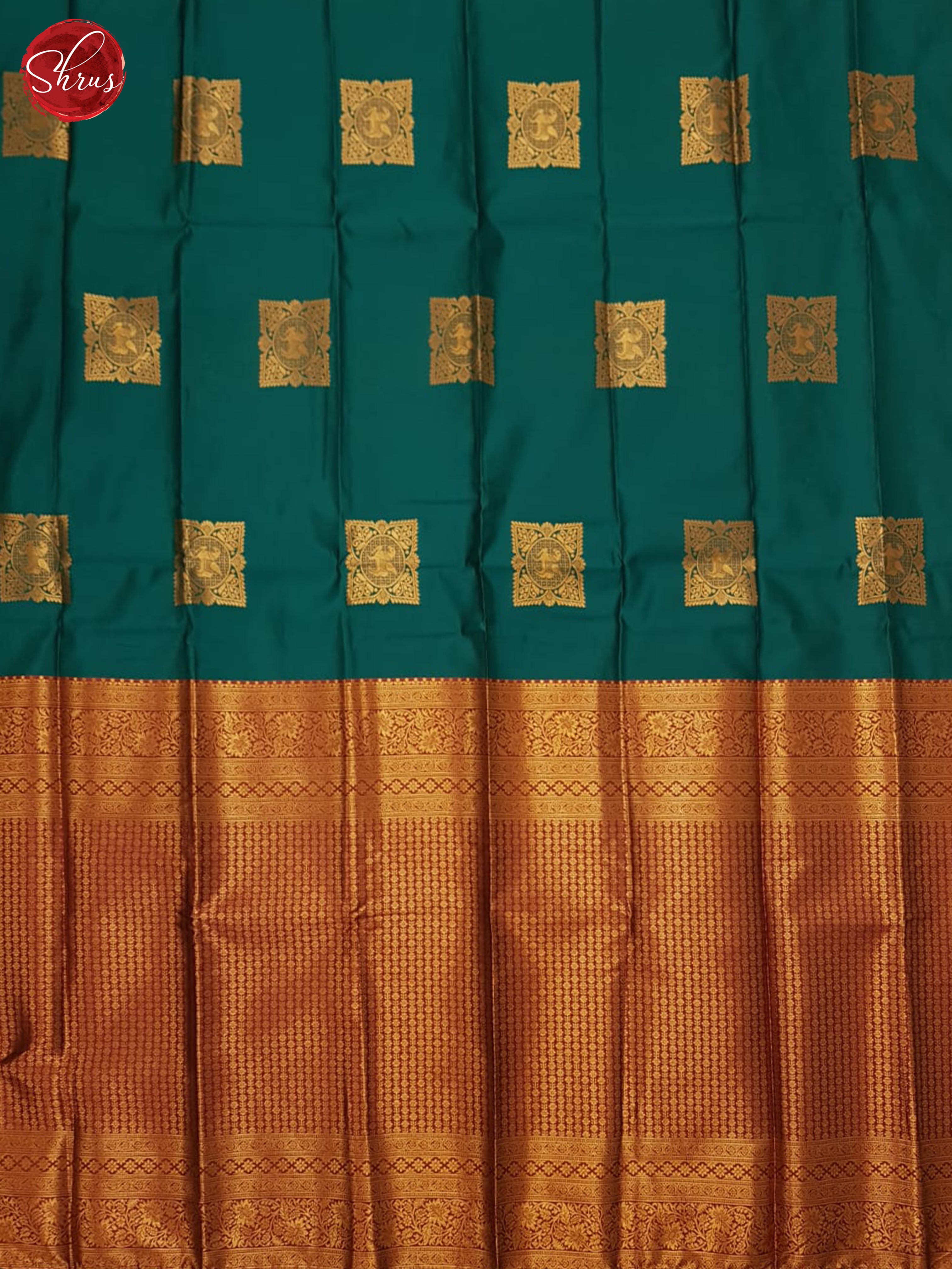 Green & Majenta Pink - Semi Soft silk Saree - Shop on ShrusEternity.com