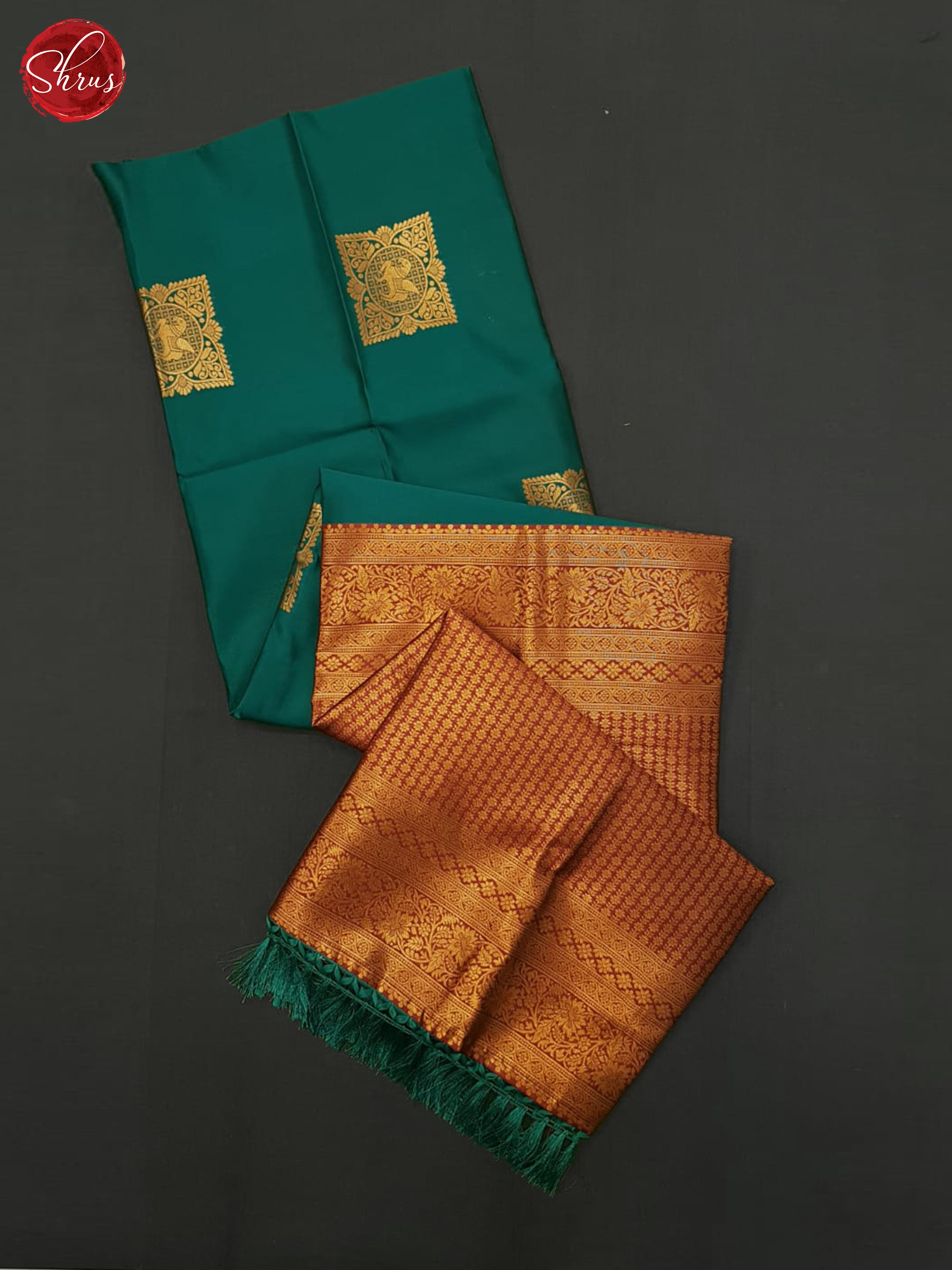 Green & Majenta Pink - Semi Soft silk Saree - Shop on ShrusEternity.com