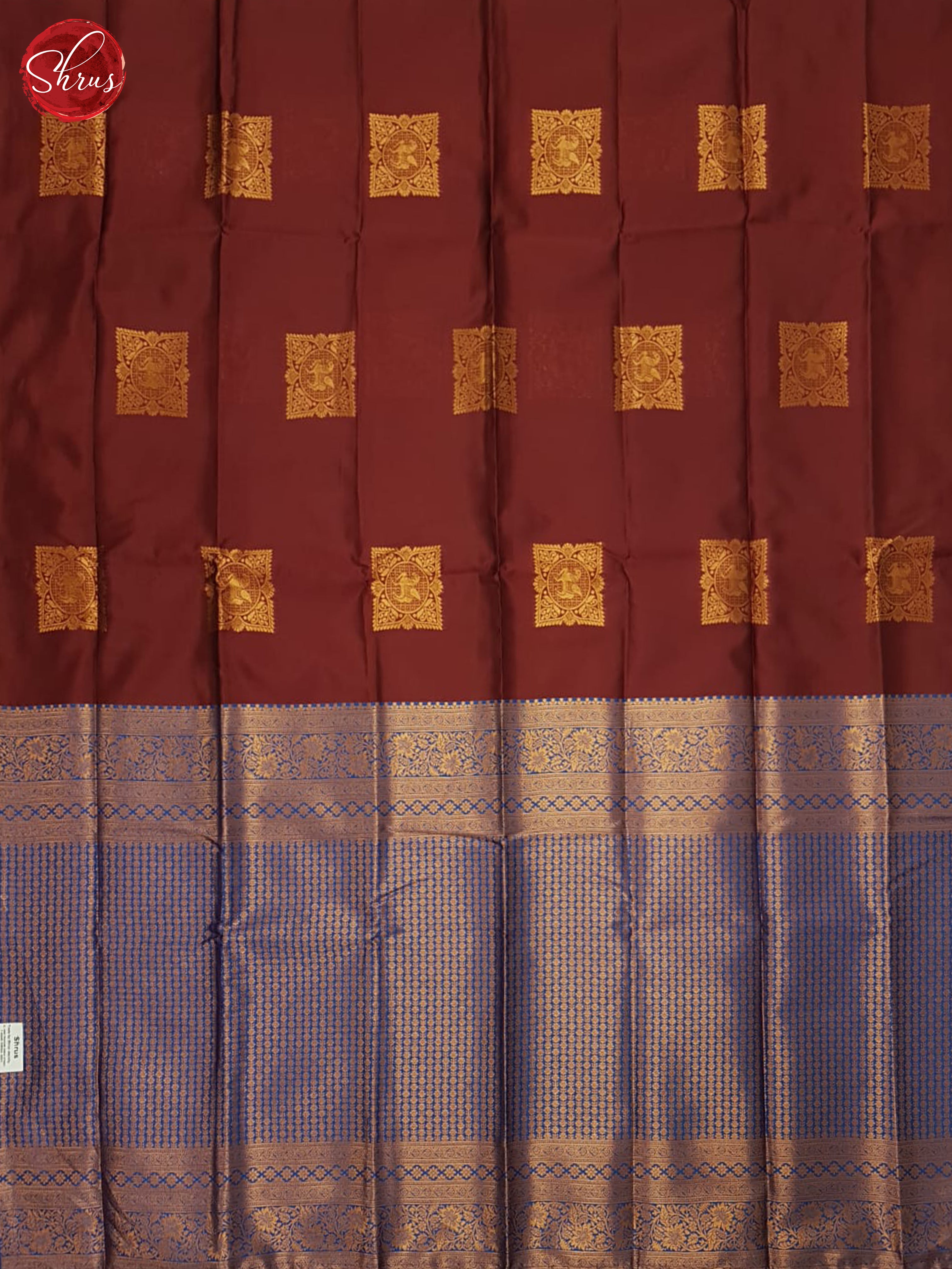 Araku Maroon & Blue- Semi Softsilk Saree - Shop on ShrusEternity.com