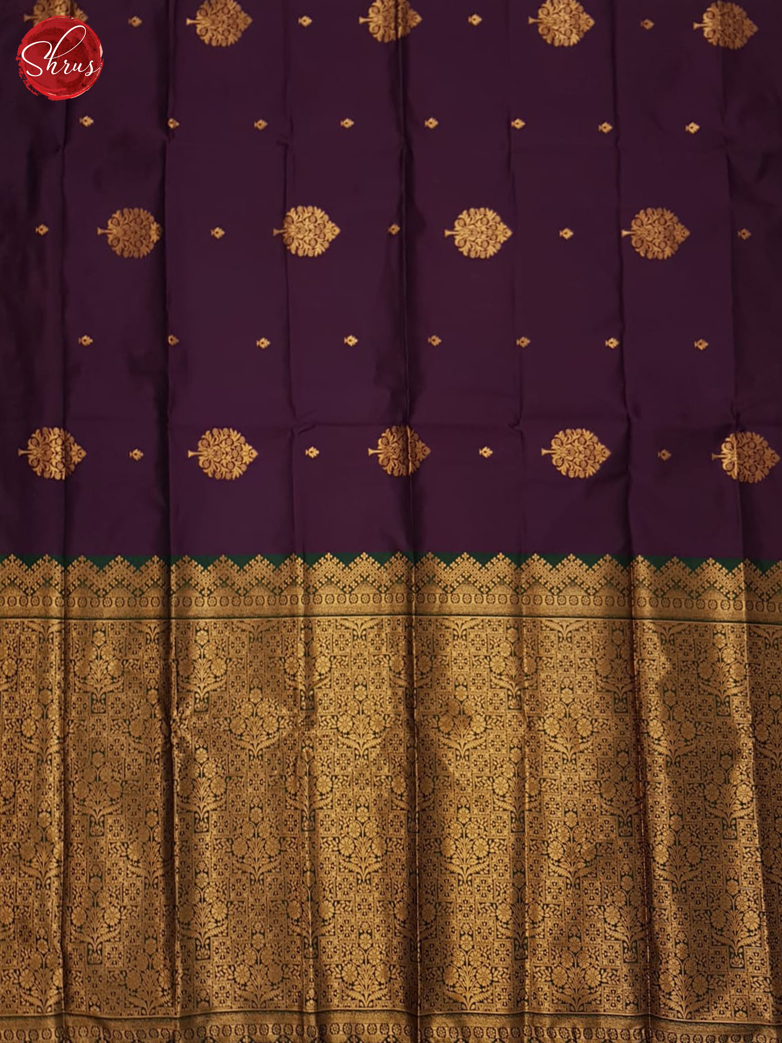 Purple & Green- Semi Soft silk Saree - Shop on ShrusEternity.com