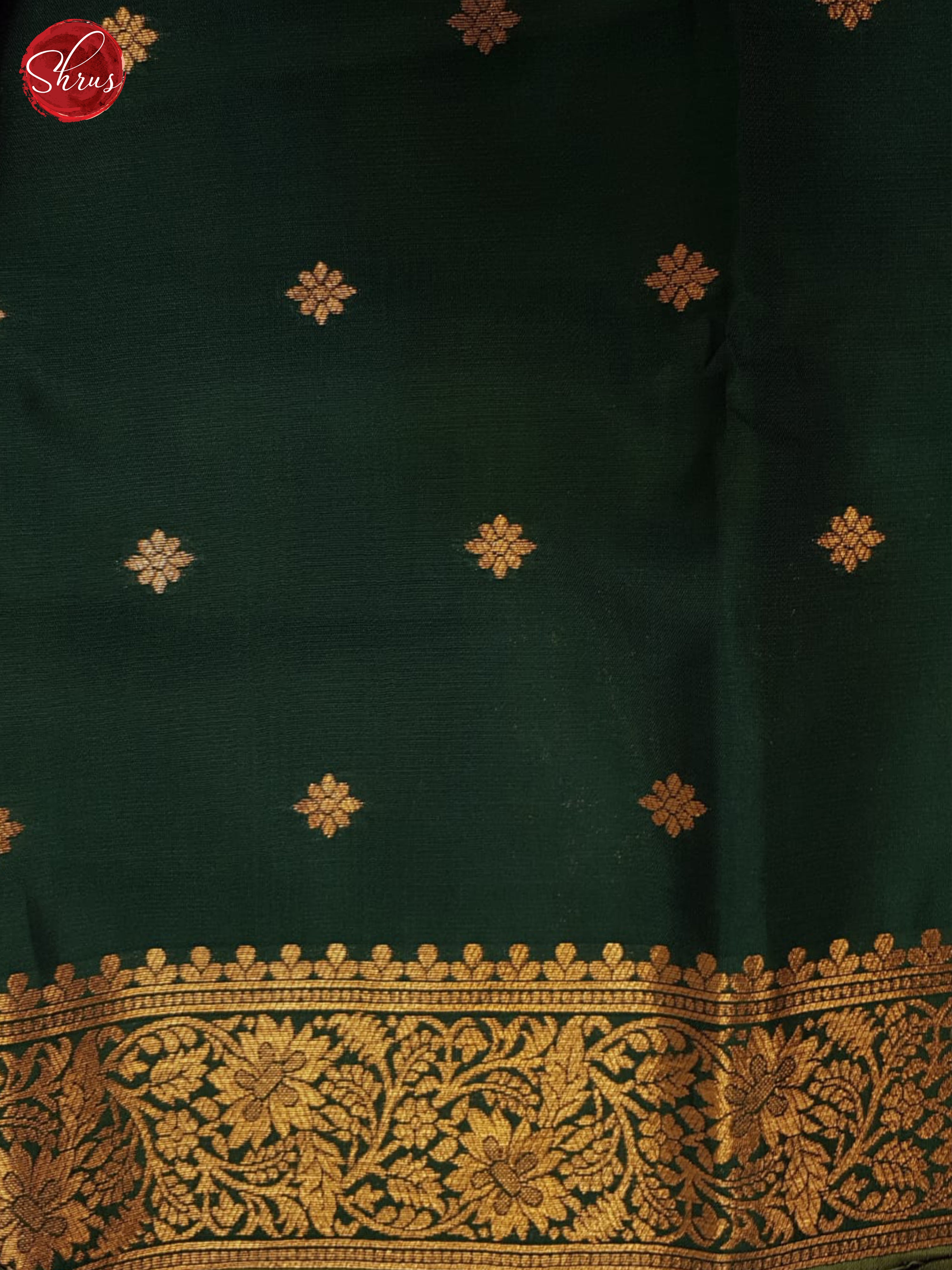 Greenish Grey & Green- Semi Softsilk Saree - Shop on ShrusEternity.com