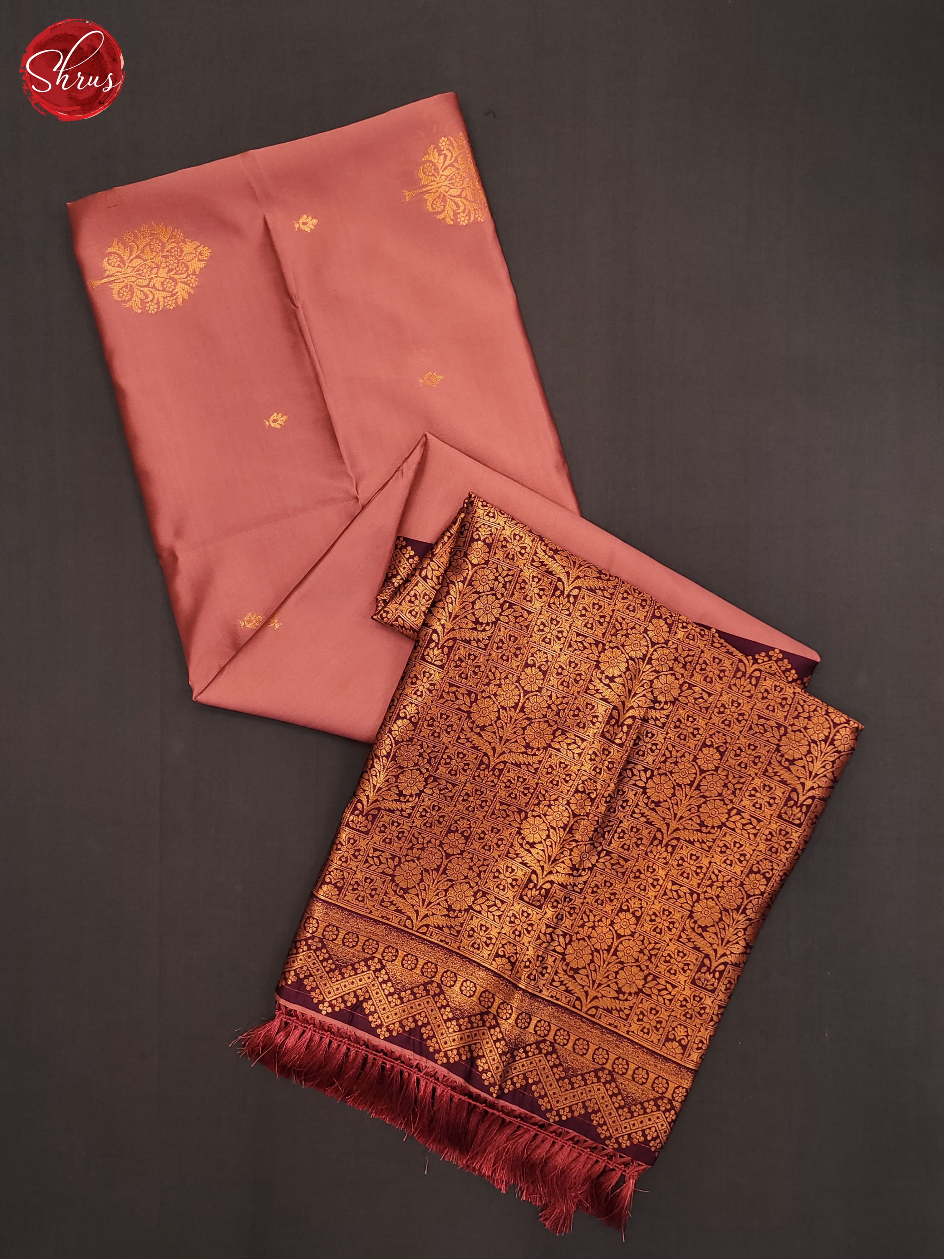 Onion pink & Purple  - Semi Softsilk Saree - Shop on ShrusEternity.com