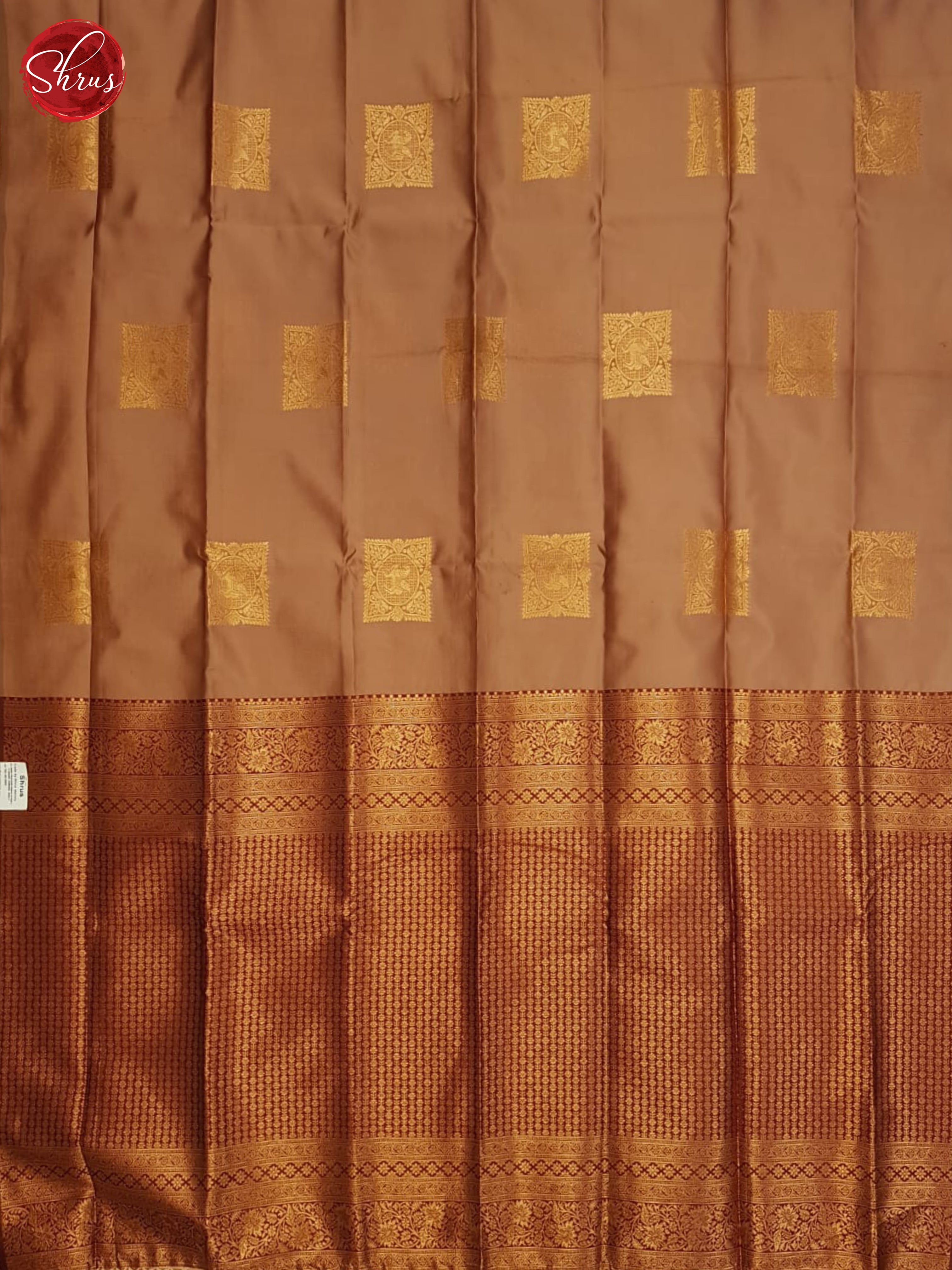 Dusty Brown And Arraku Maroon- semi soft silk saree - Shop on ShrusEternity.com