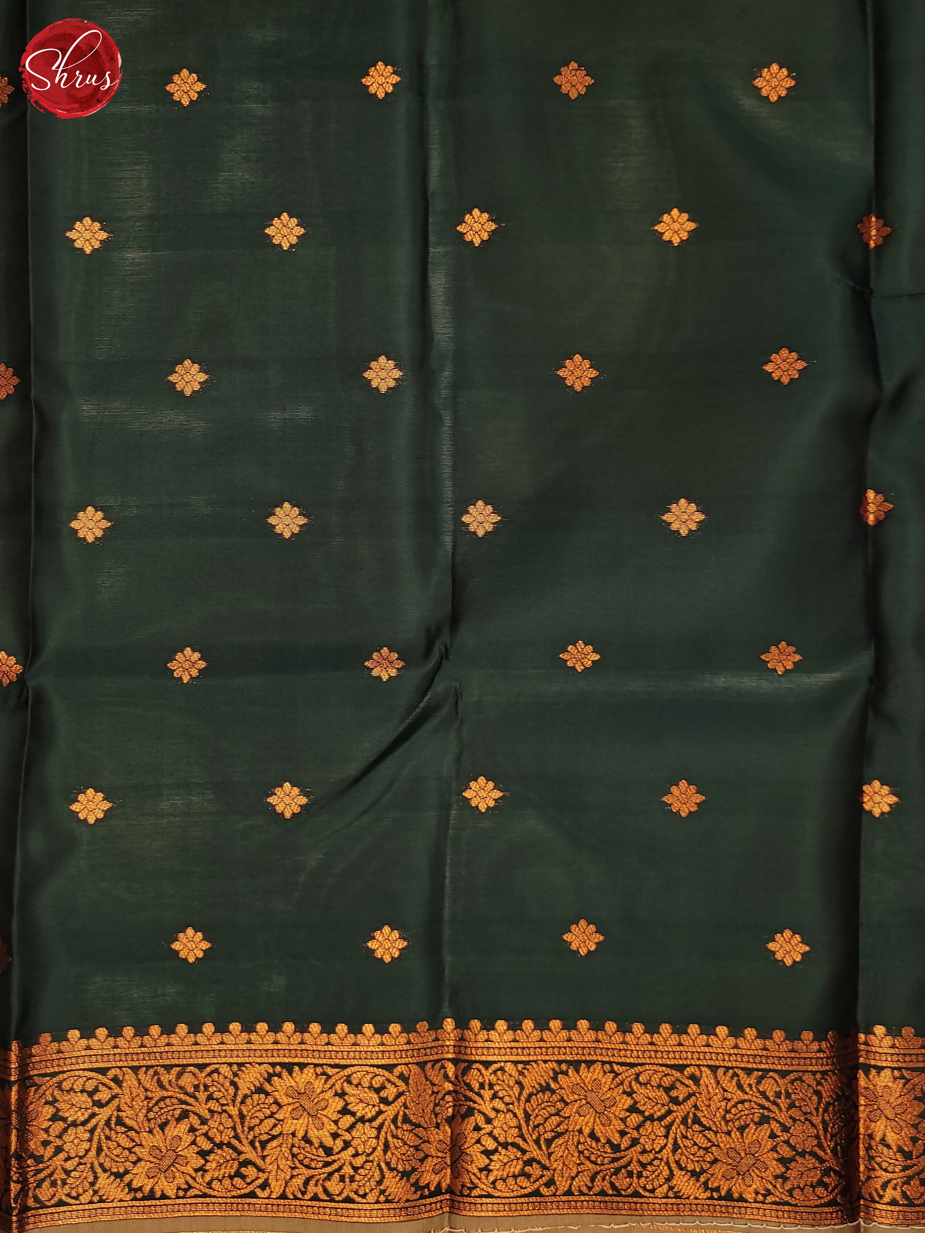 Grey & Green - Semi Soft Silk Saree - Shop on ShrusEternity.com